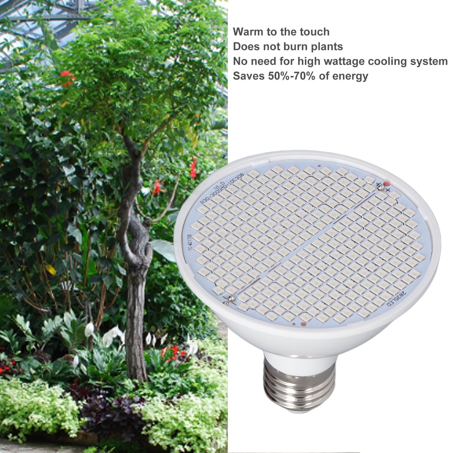 Plant Light E27 Bulb Red Blue Light E27 LED Grow Bulb for Indoor Seedlings 85‑265V E27 300