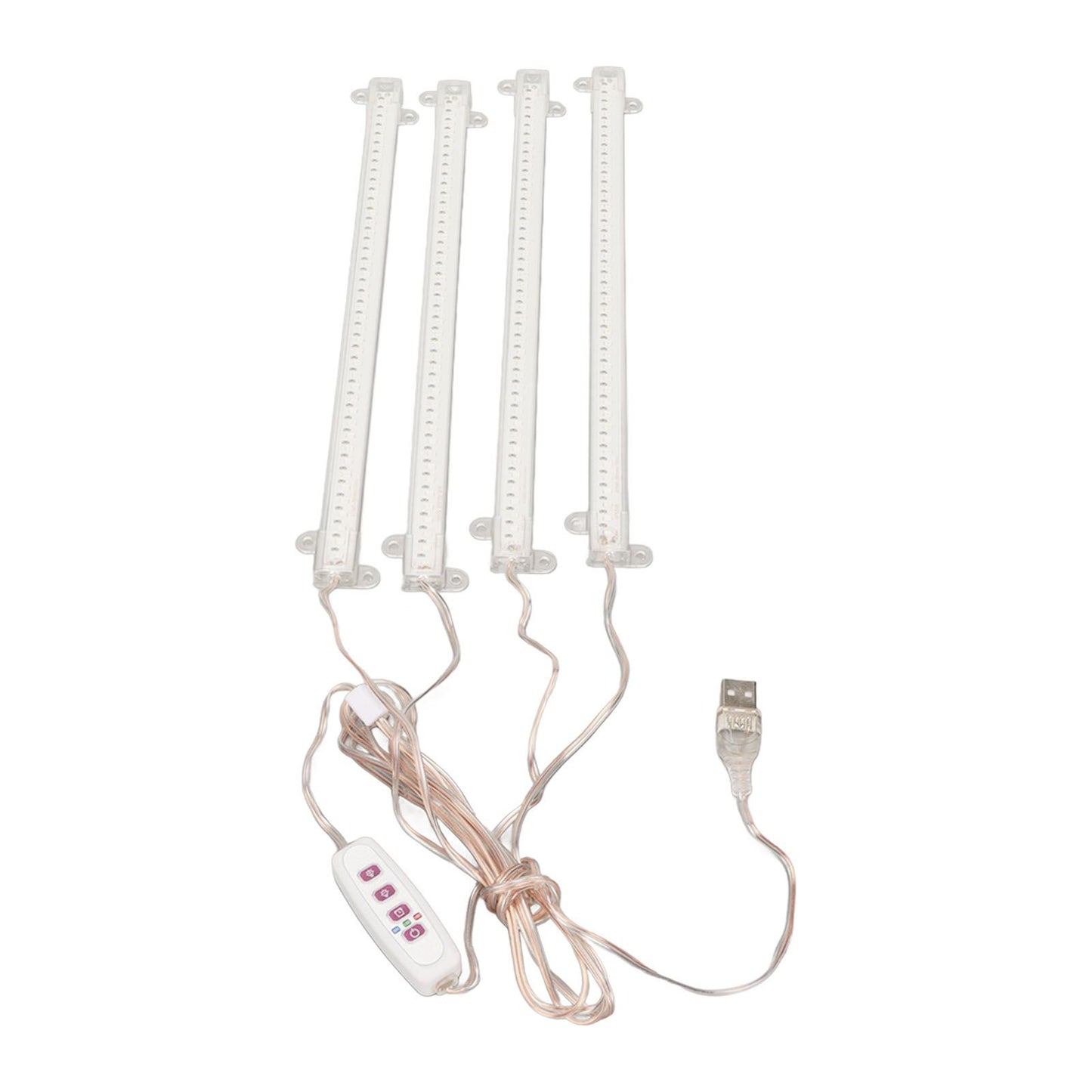Plant Grow Light 4 Heads USB Plug Dimmable Timer Function Full Spectrum LED Grow Light for Indoor Home Succulent 4.3W 84 Red LEDs and 84 Blue LEDs