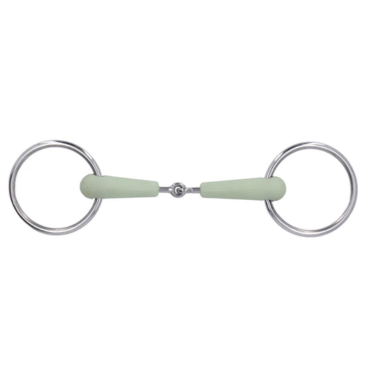 130mm Horse Mouth Snaffle with Chain Stainless Steel Horse Bit for Equestrian Training Equipment