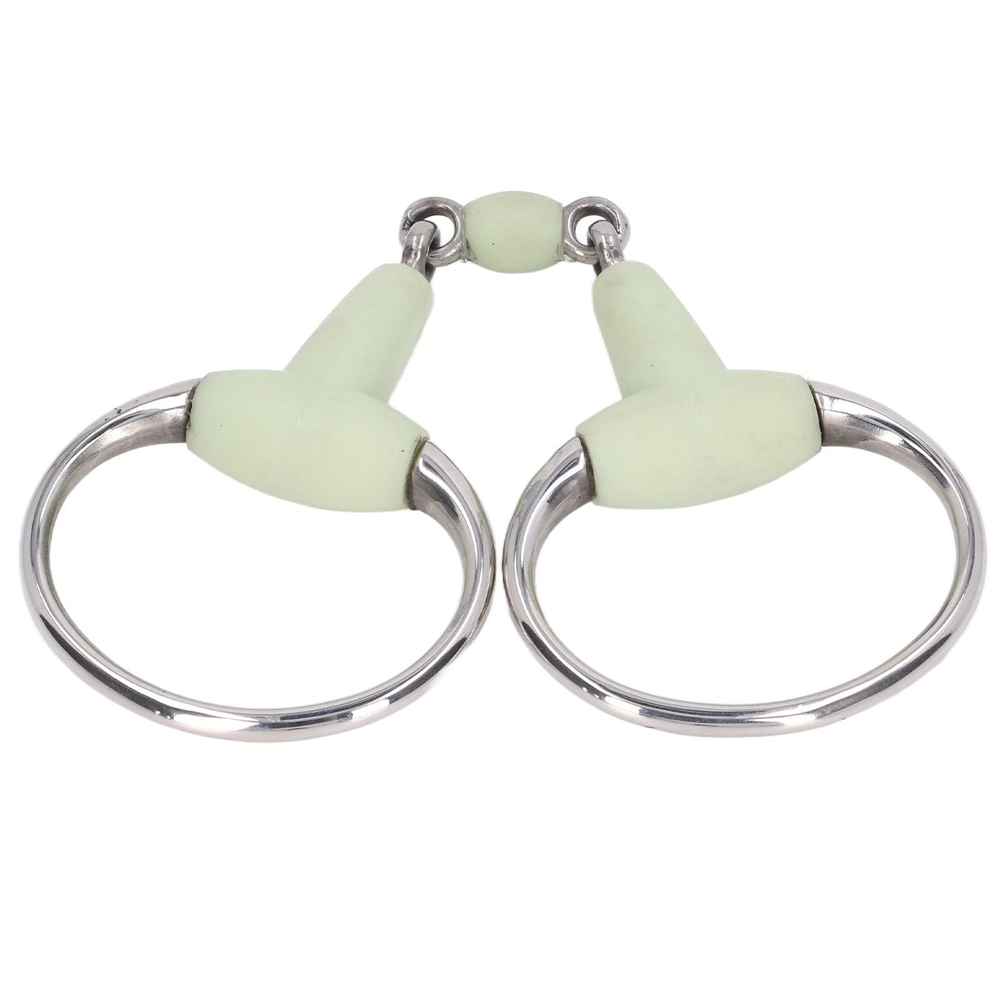 Horse Snaffle Bit Stainless Steel Horse Snaffle Roller Garden Breeding Mouth Bit for for 125mm Horse Mouth