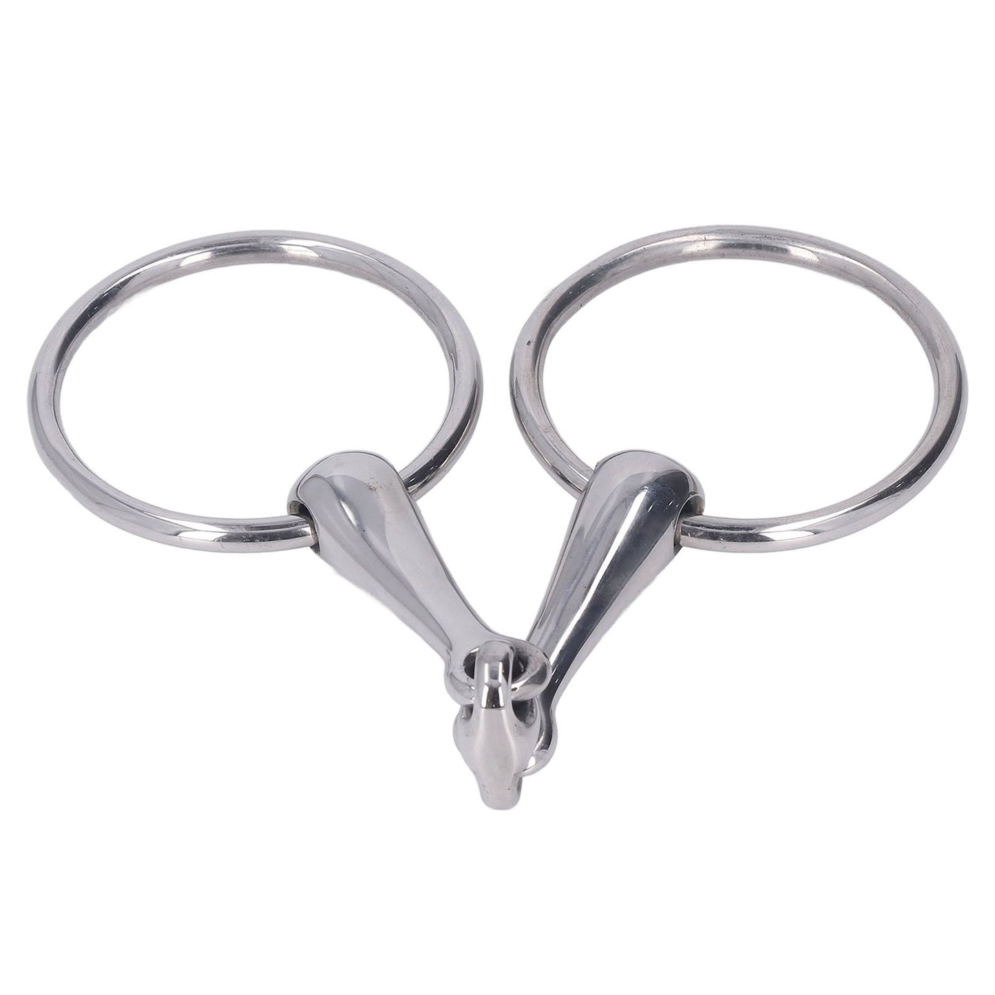 Horse Snaffle Stainless Steel Flexible Jointed Wearable Rust Proof O Ring Horse Mouth Bit for Horse Racing