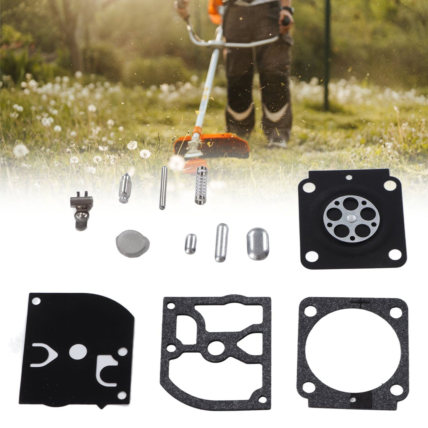 2 Set Lawn Mower Repair Gasket Diaphragm Kits for Stihl HS45 FS55 BG45 MM55 for Zama C1Q S69A S70 71 73 79 93 95 97 for RB 100
