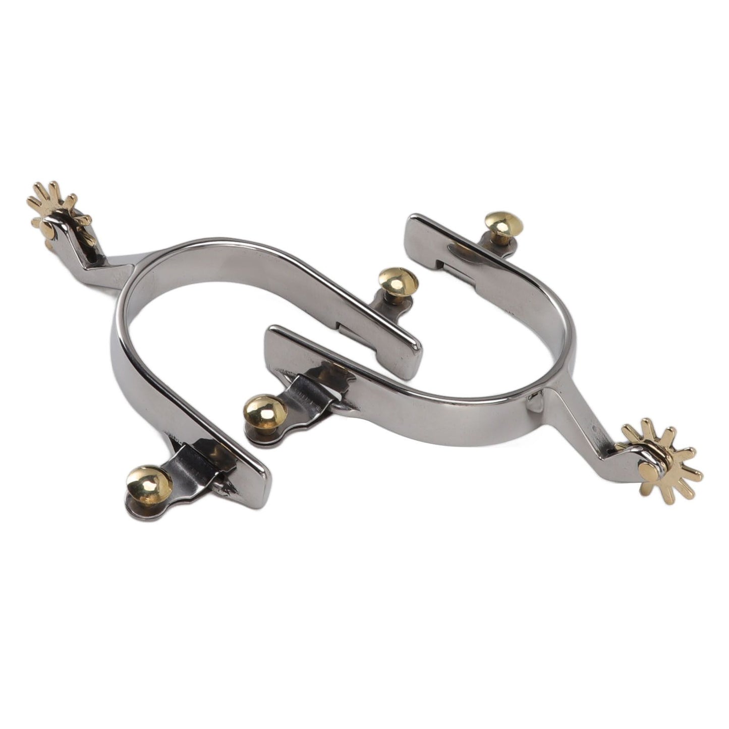 1 Pair Horse Spurs Stainless Steel Exquisite Cowboy Equestrian Boot Spurs for Horse Training Equestrian Competition