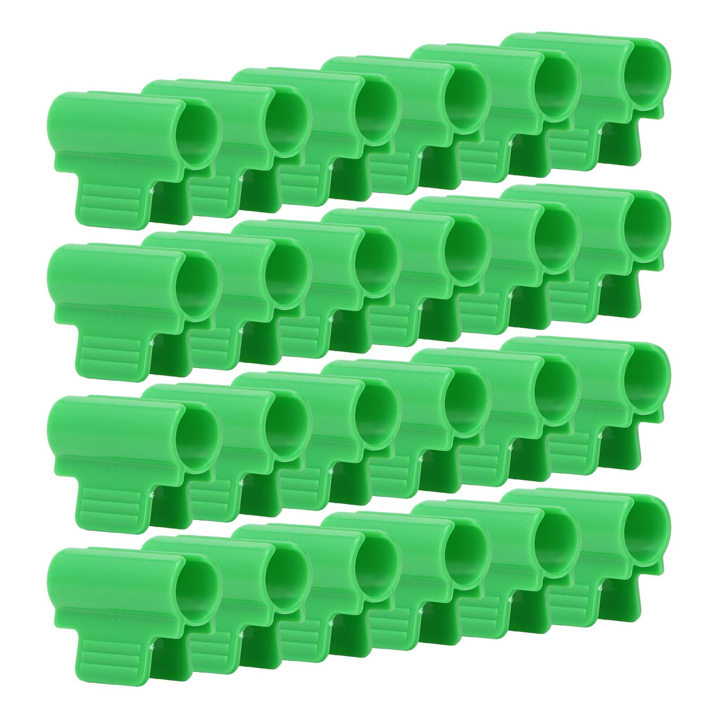 24pcs Greenhouse Clamps Single Head Row Cover Netting Tunnel Hoop Clips Insect Proof Shed Film Shading Net Rod Clips 19mm