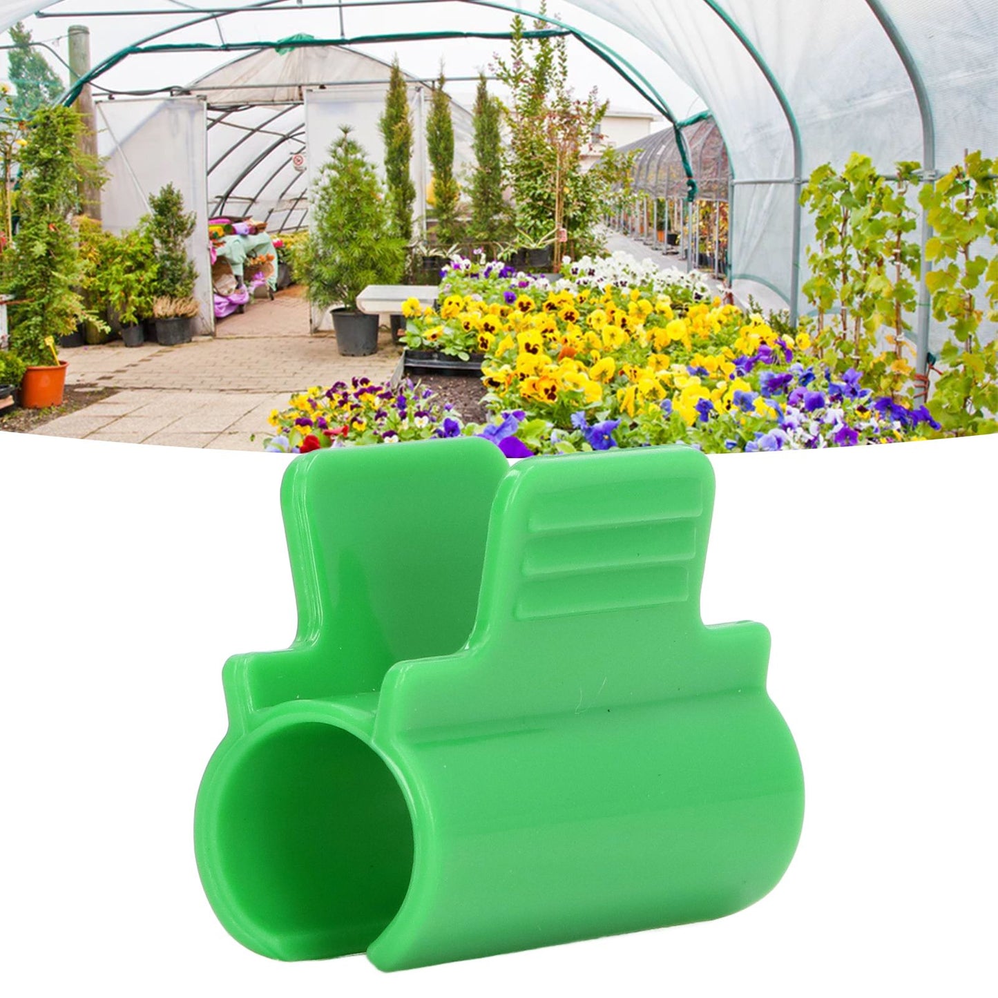 24pcs Greenhouse Clamps Single Head Row Cover Netting Tunnel Hoop Clips Insect Proof Shed Film Shading Net Rod Clips 19mm