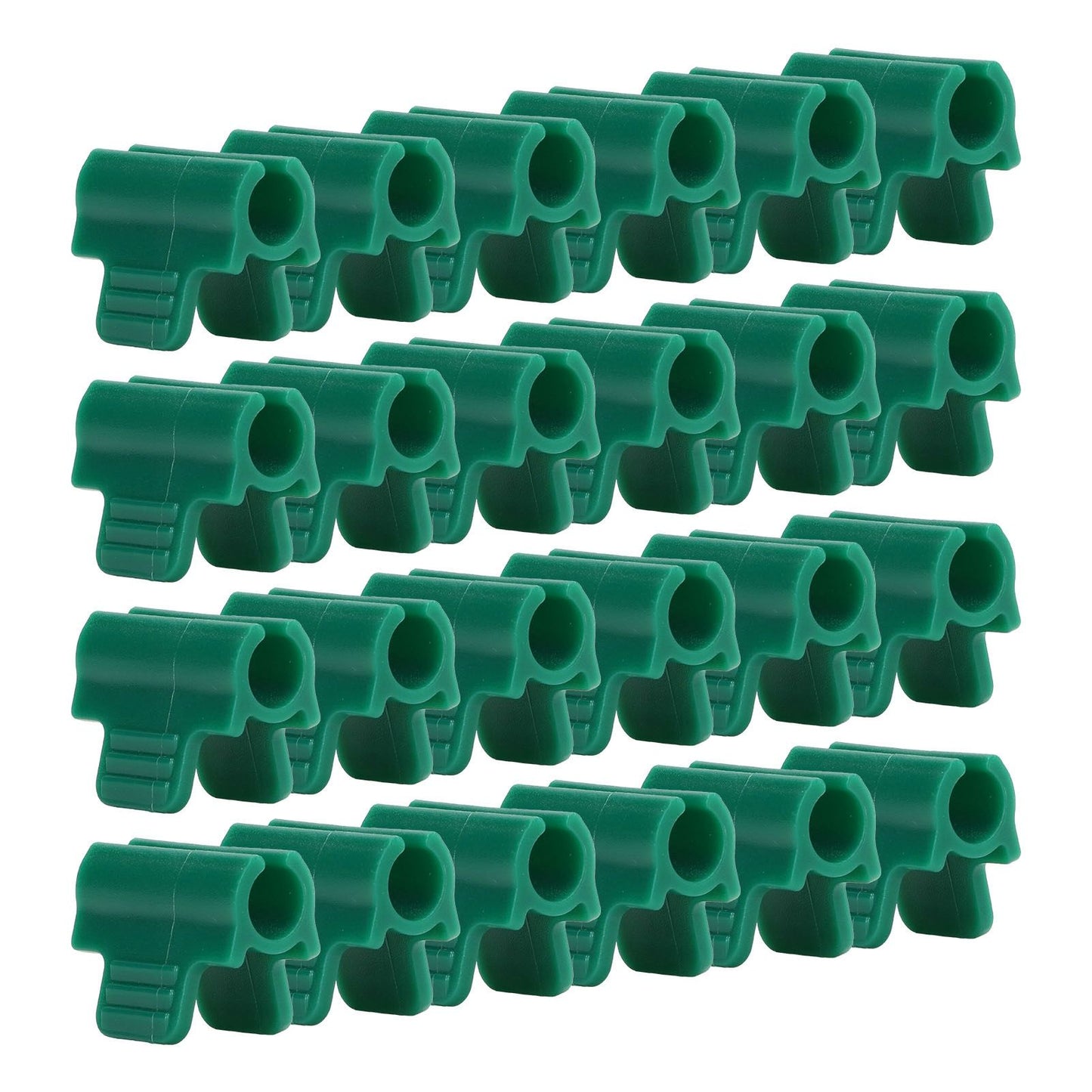 24pcs Greenhouse Clamps Single Head Row Cover Netting Tunnel Hoop Clips Insect Proof Shed Film Shading Net Rod Clips Thickened 14mm