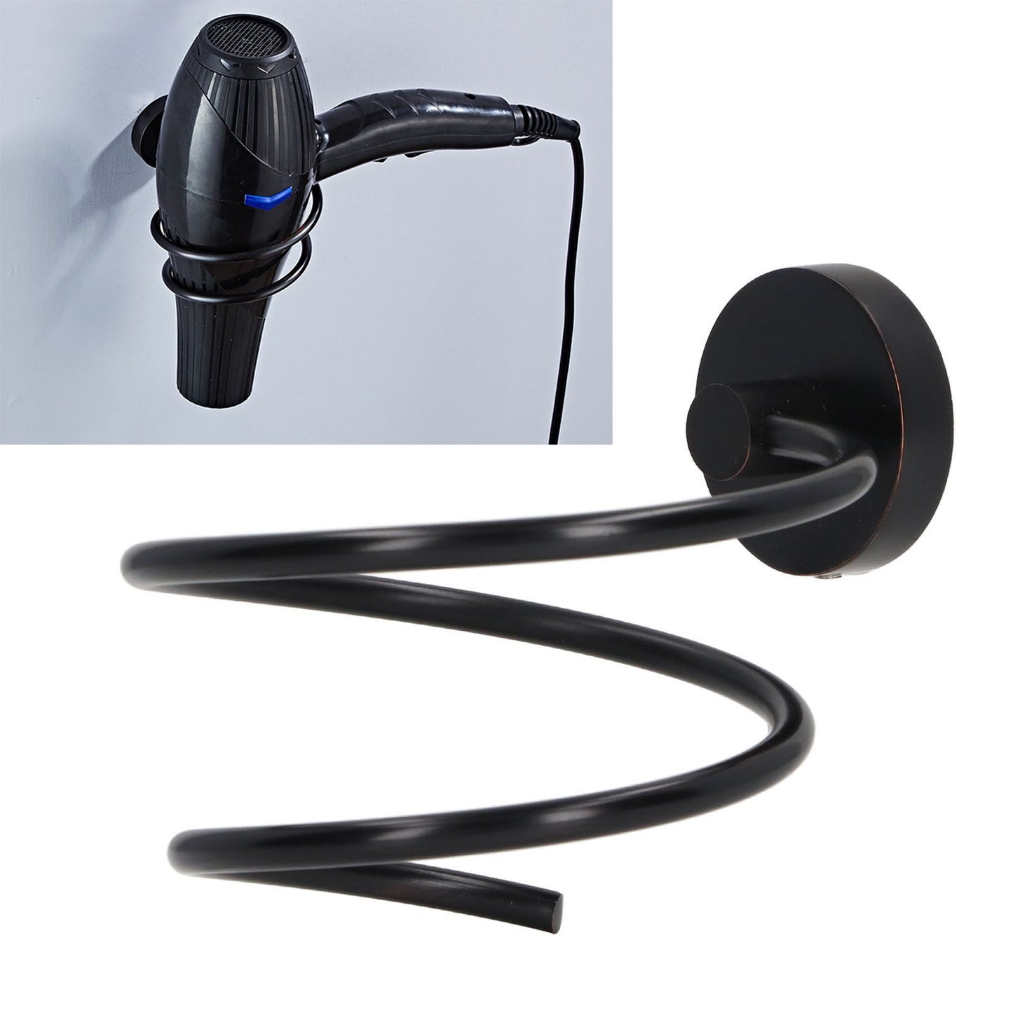 304 Stainless Steel Hair Dryer Rack Keep Tidy Wall Mount Blow Hair Dryer Holder for Bathroom ORB