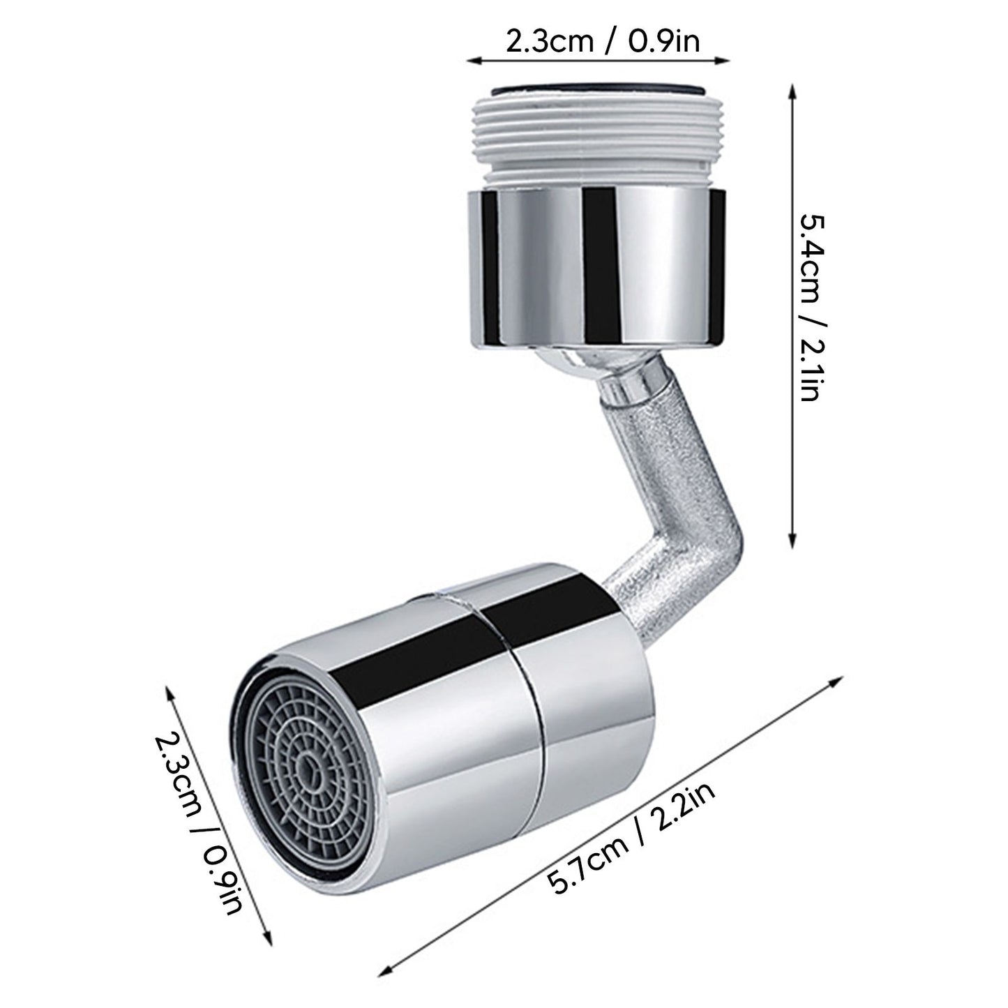 Plastic Faucet Extender 360 Degree Universal Rotating Splashing Proof Tap Aerator for Kitchen Bathroom