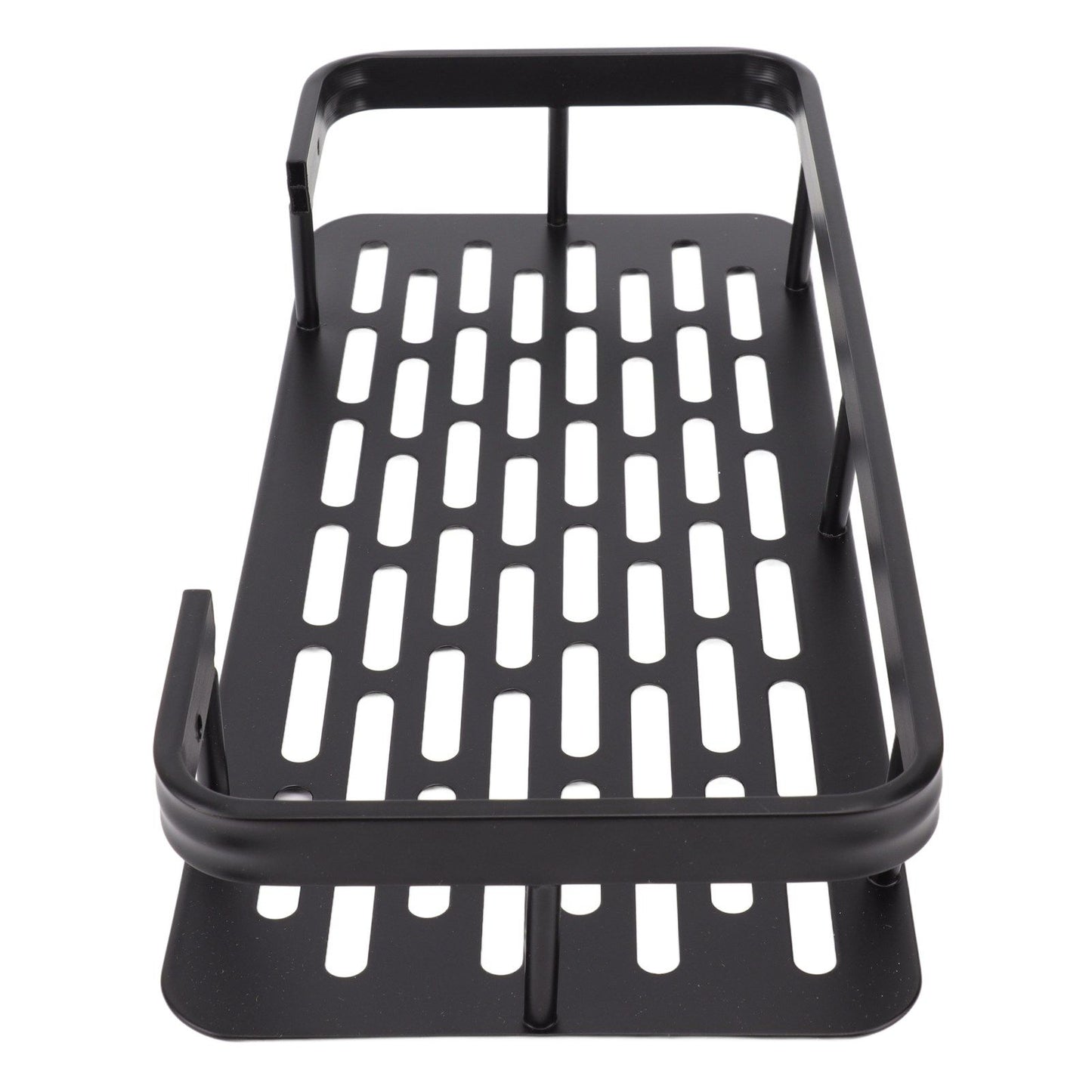 Shower Caddy Single Tier Durable Aluminium Rustproof Sticker Installation Shower Shelf for Bathroom Bedroom Kitchen Black