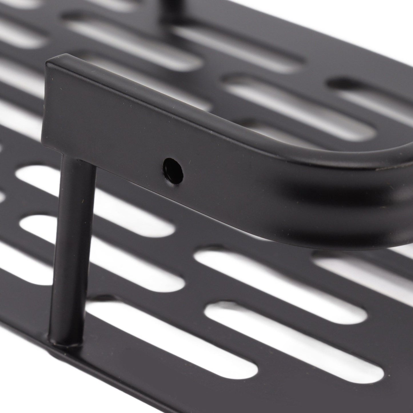 Shower Caddy Single Tier Durable Aluminium Rustproof Sticker Installation Shower Shelf for Bathroom Bedroom Kitchen Black