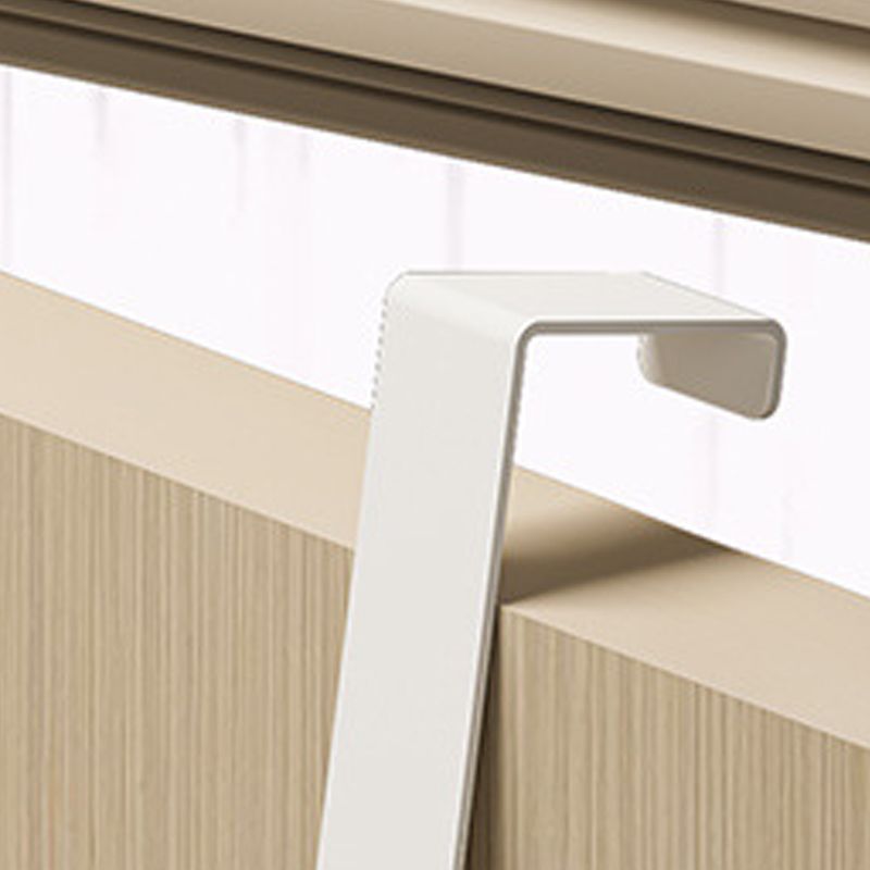Door Hook Hanger Punch Free Seamless Long Arm Quiet Aluminum Over Door Hooks for Bedrooms Bathrooms White 7 Hooks