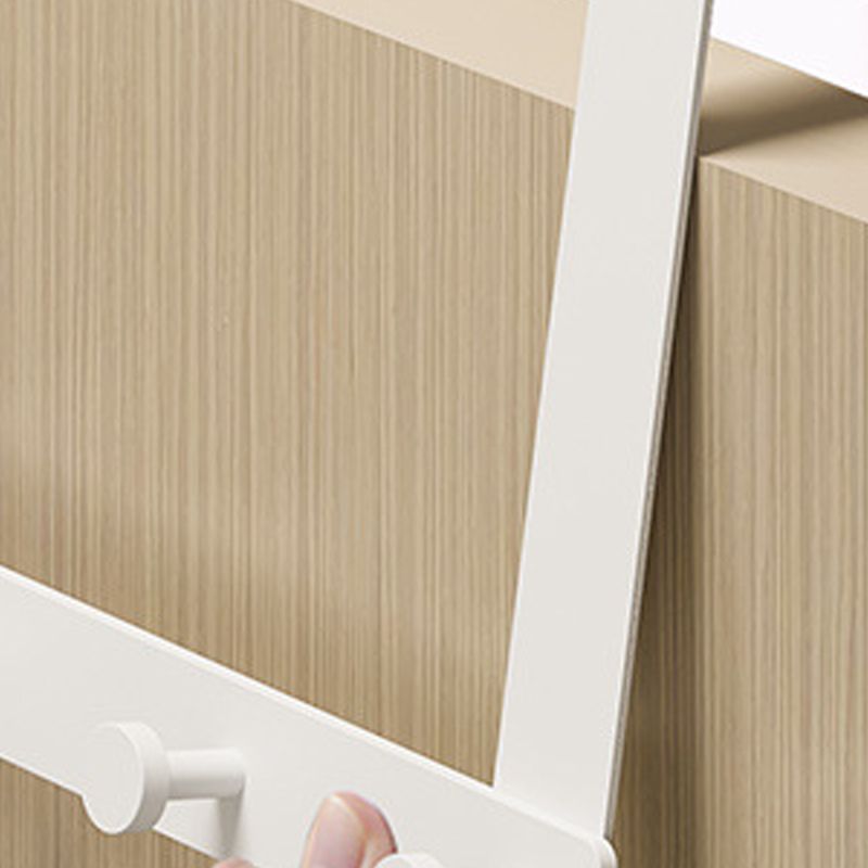 Door Hook Hanger Punch Free Seamless Long Arm Quiet Aluminum Over Door Hooks for Bedrooms Bathrooms White 7 Hooks
