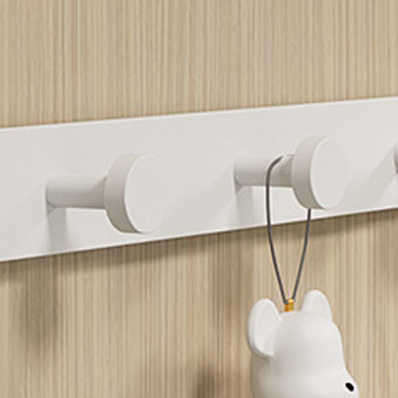 Door Hook Hanger Punch Free Seamless Long Arm Quiet Aluminum Over Door Hooks for Bedrooms Bathrooms White 7 Hooks