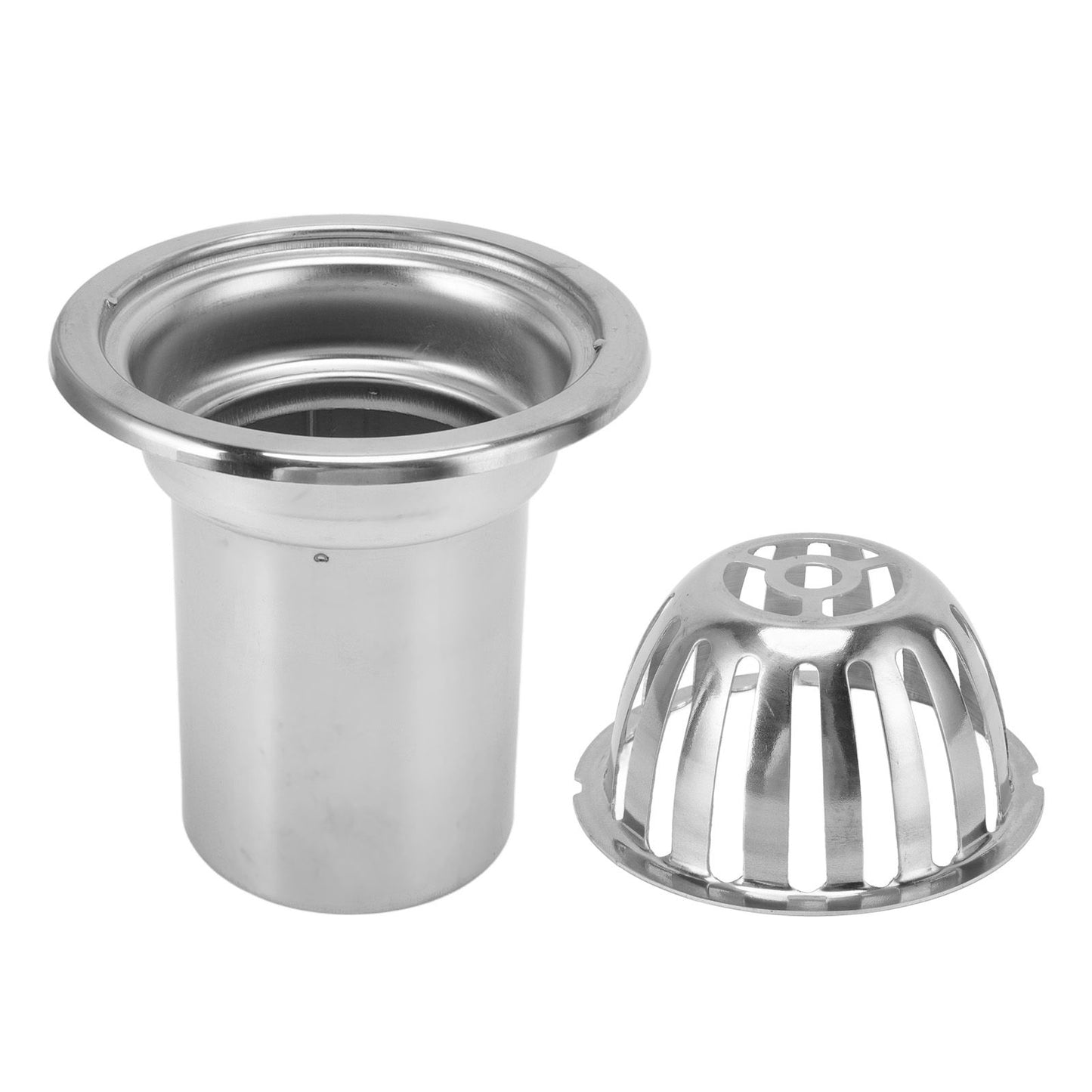Roof Floor Drain Stainless Steel Non Blocking Balcony Outdoor Rain Bucket Drainage Parts Round 3in