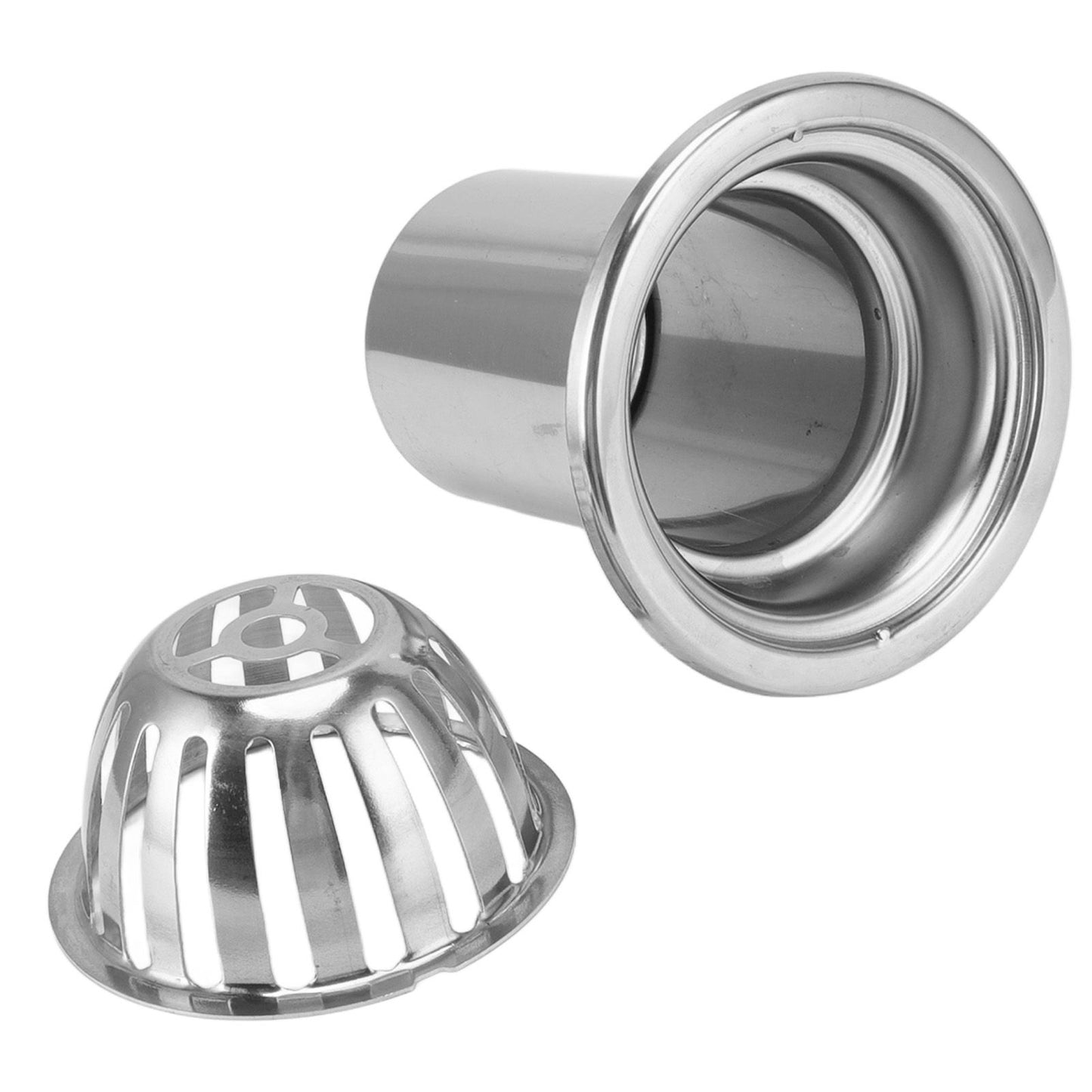 Roof Floor Drain Stainless Steel Non Blocking Balcony Outdoor Rain Bucket Drainage Parts Round 3in