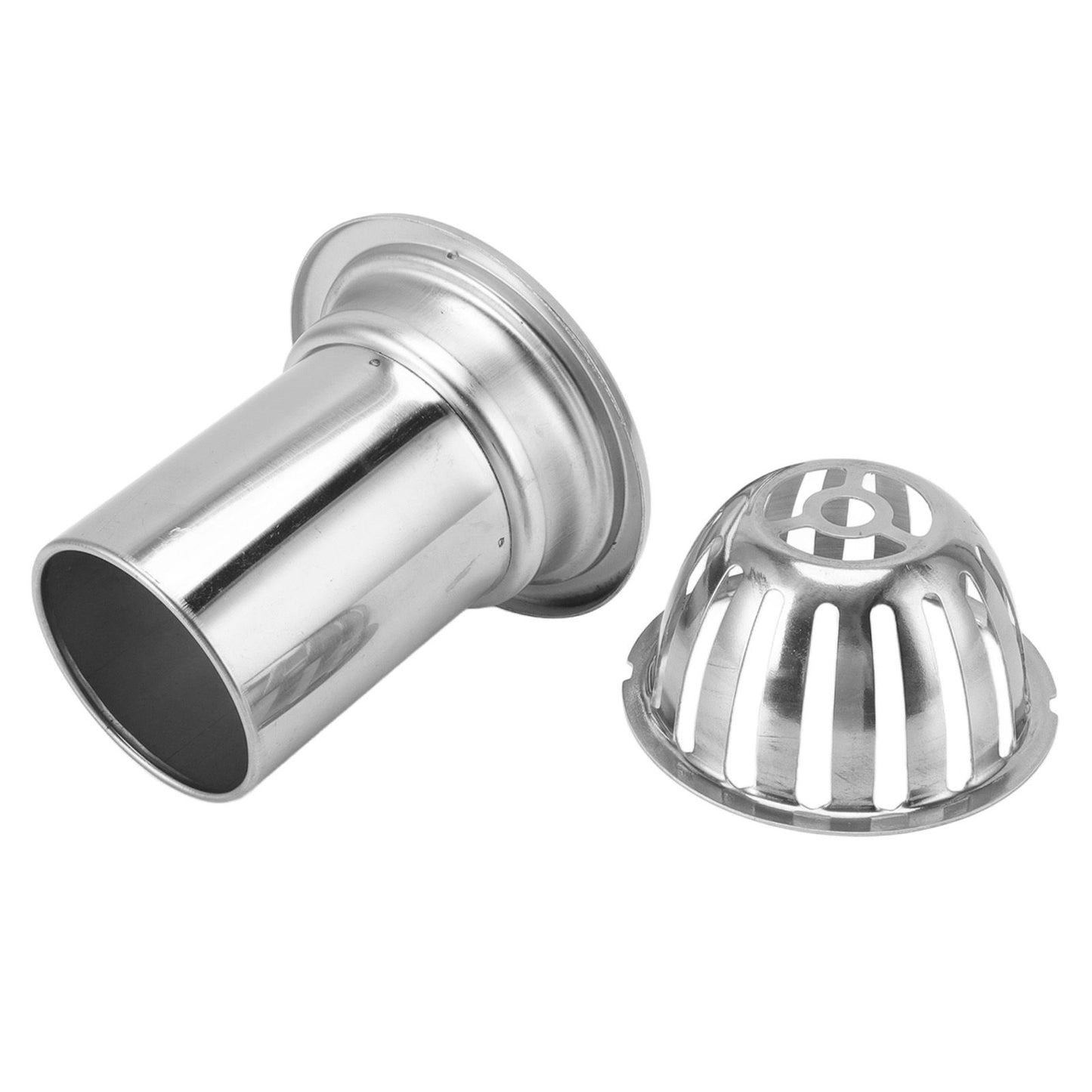 Roof Floor Drain Stainless Steel Non Blocking Balcony Outdoor Rain Bucket Drainage Parts Round 4in