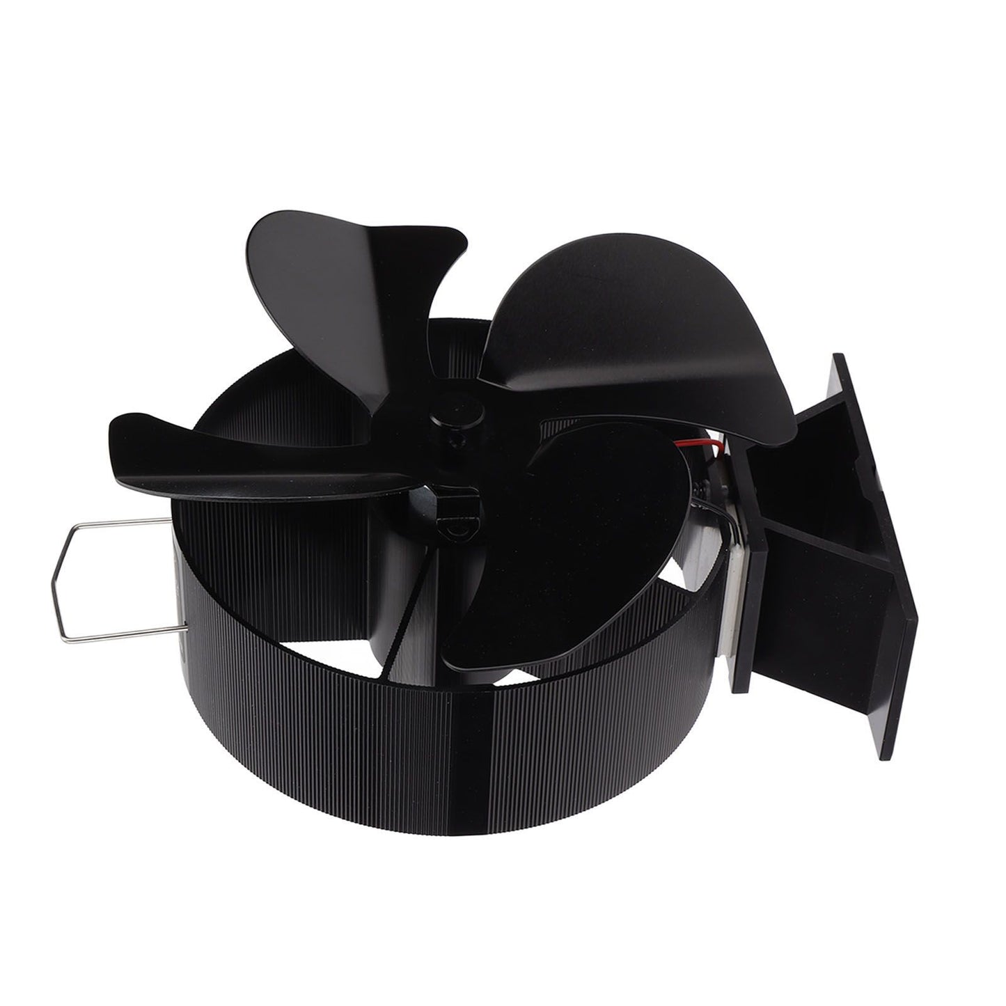 Heat Powered Stove Fan Aluminum Alloy 4 Blades Strong Wind Fireplace Fan for Home
