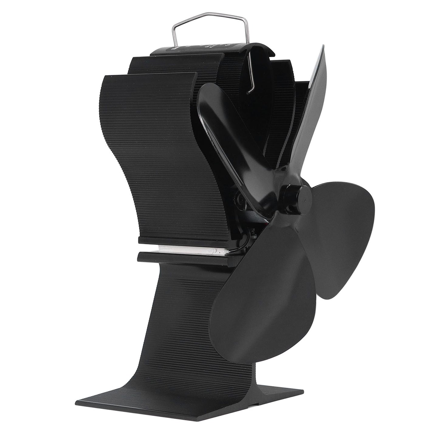 4 Blade Fireplace Fan Aluminium Alloy Heat Powered High Temperature Resistant Stove Fan for Home