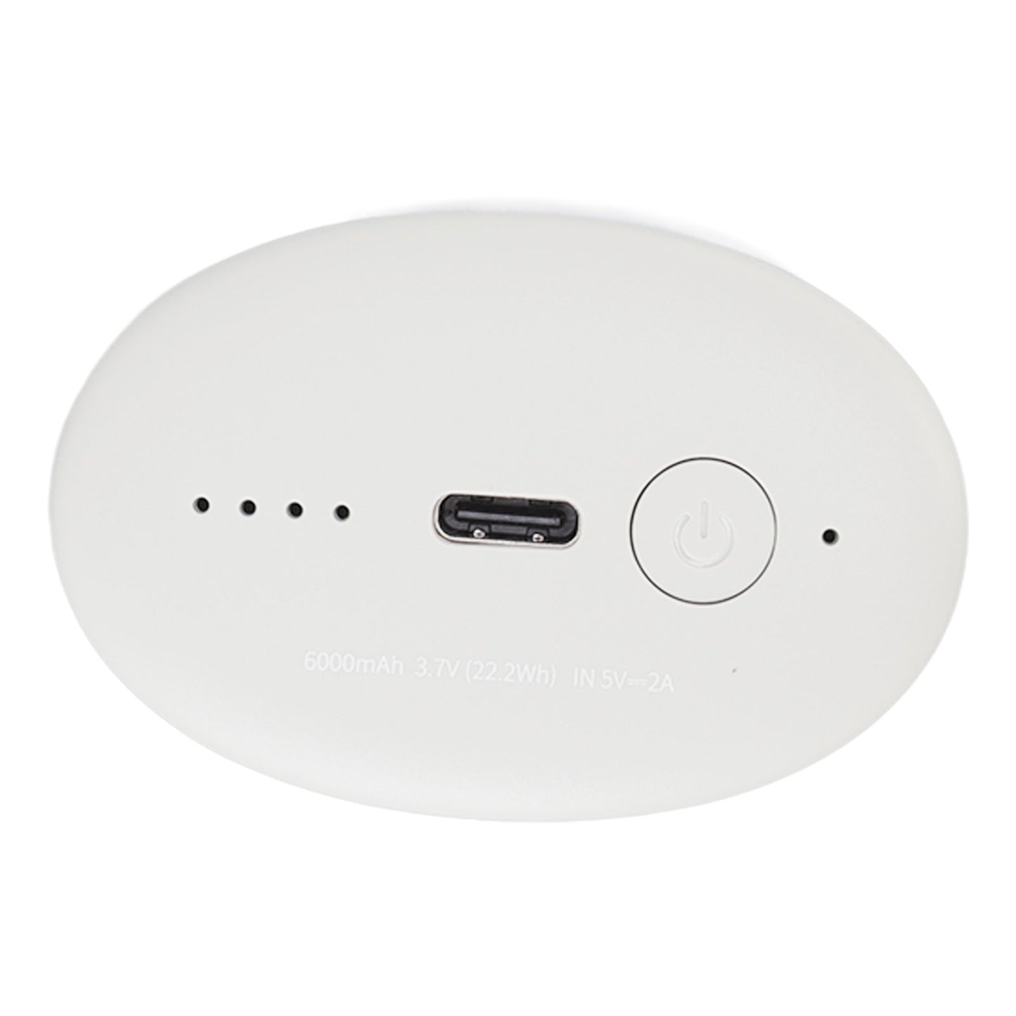 6000mAh Mini Hand Warmer Two Gears Double Protection USB Charging Pocket Heater for Winter Outdoor White
