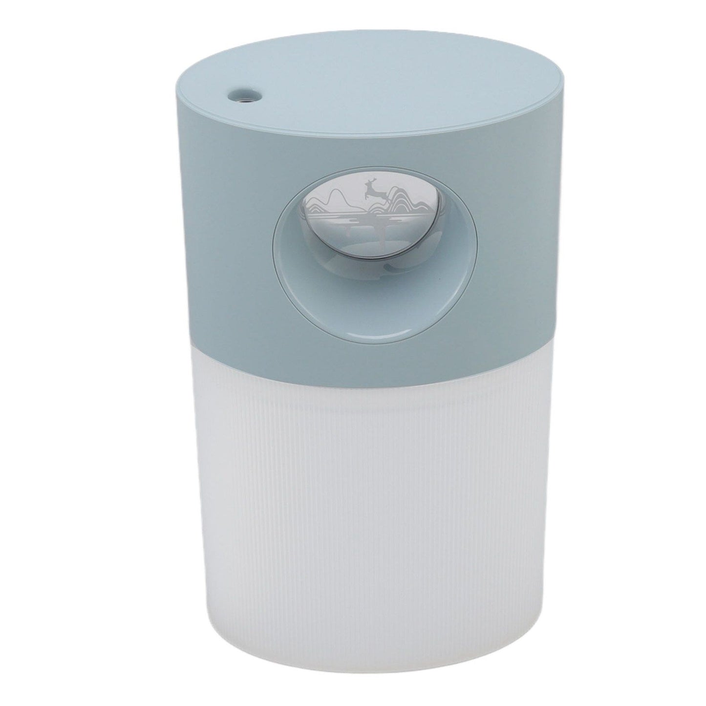 Mini Humidifier Quiet USB Rechargeable Fine Mist Portable Desktop Humidifier with Night Light for Home Office 350ml Blue
