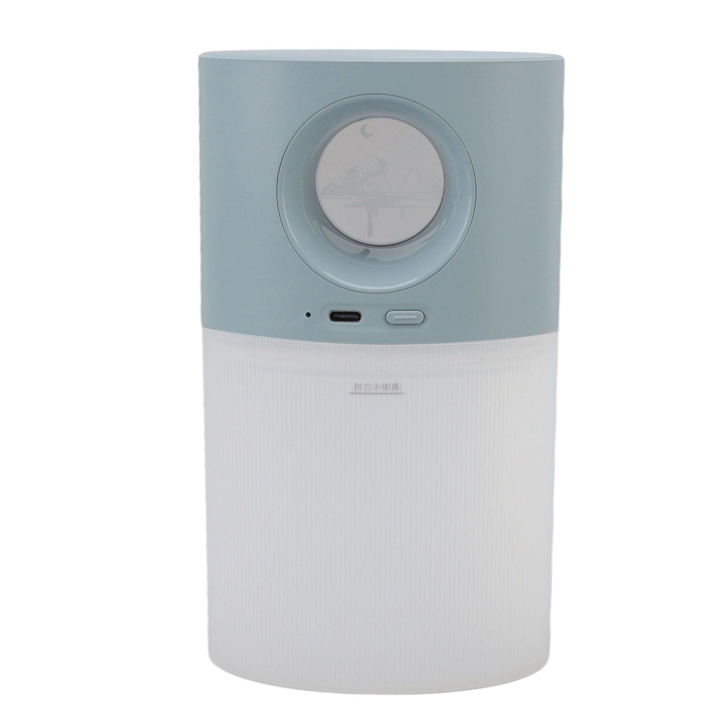 Mini Humidifier Quiet USB Rechargeable Fine Mist Portable Desktop Humidifier with Night Light for Home Office 350ml Blue