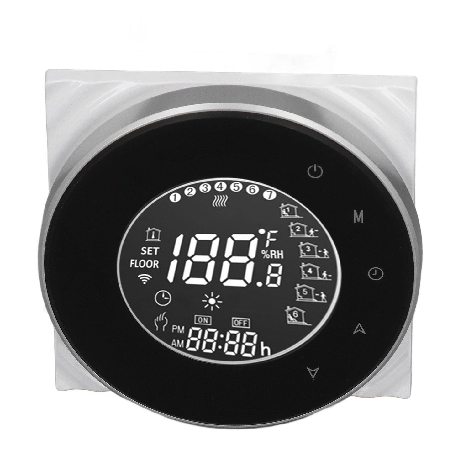 Smart Floor Heat Thermostat Voice Phone Control LCD Touch Screen WiFi Thermostat for Electric Heating Systems 95‑240VAC
