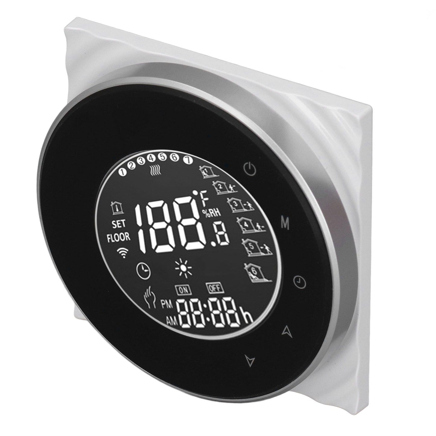 Smart Floor Heat Thermostat Voice Phone Control LCD Touch Screen WiFi Thermostat for Electric Heating Systems 95‑240VAC