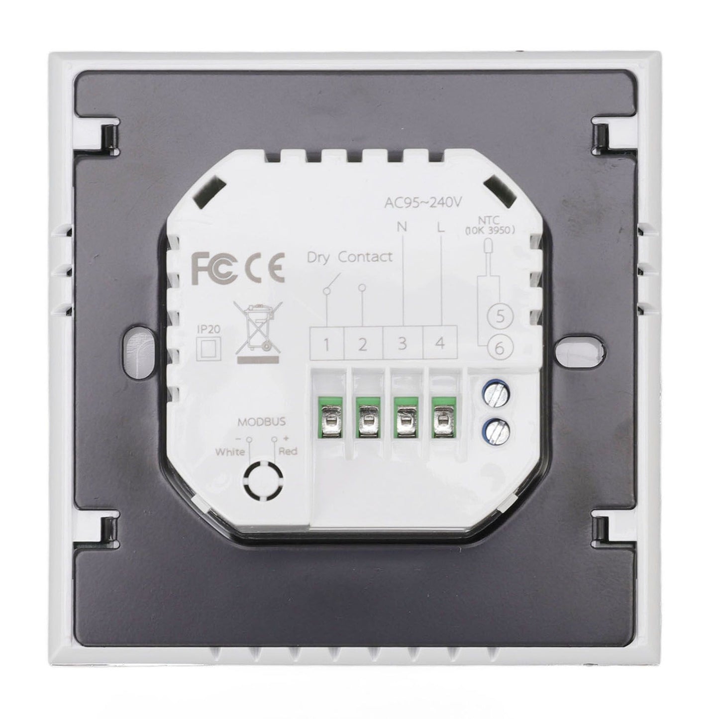 Smart Boiler Heating Thermostat WIFI APP Voice Control LCD Touch Screen Programmable White 95‑240V