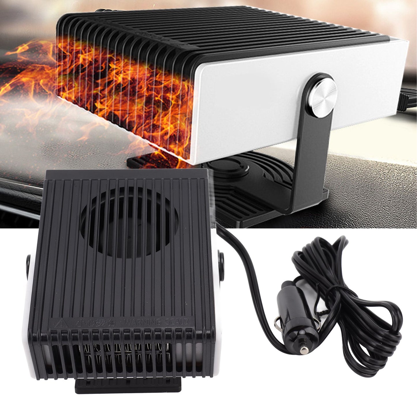 Portable Car Heater 2 in 1 Heating Cooling Electric Heater Fan Quick Heating and Defrosting Windscreen Defogger for Automobile 12V