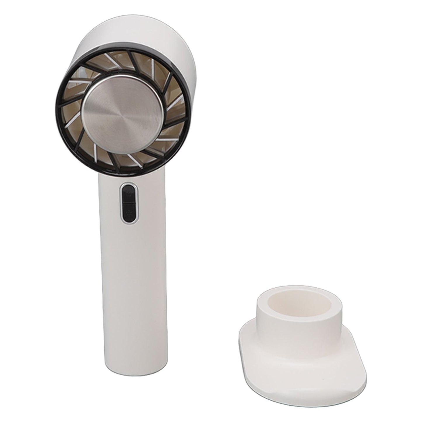 Hand Held Cooling Fan Portable USB Rechargeable Small Pocket Fan for Office Traveling White