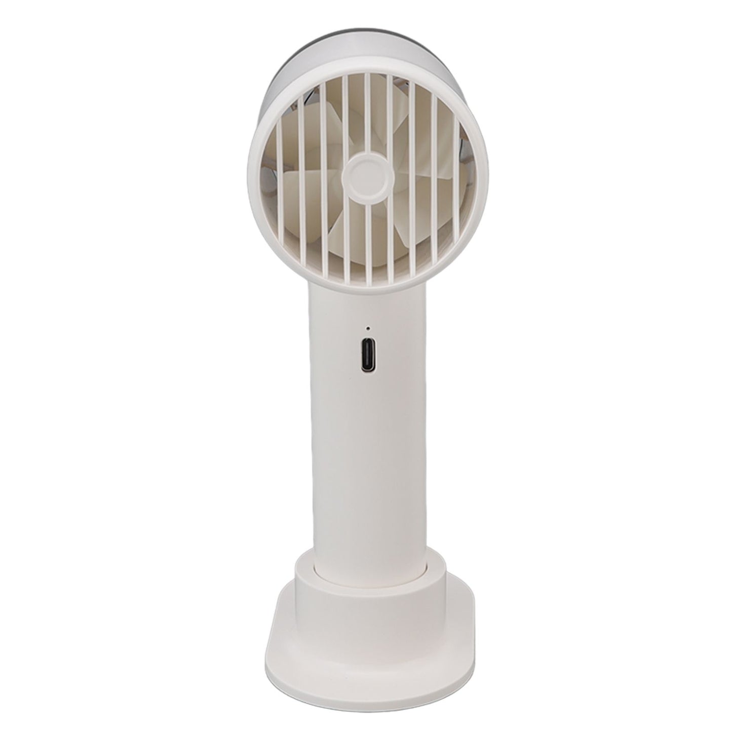 Hand Held Cooling Fan Portable USB Rechargeable Small Pocket Fan for Office Traveling White