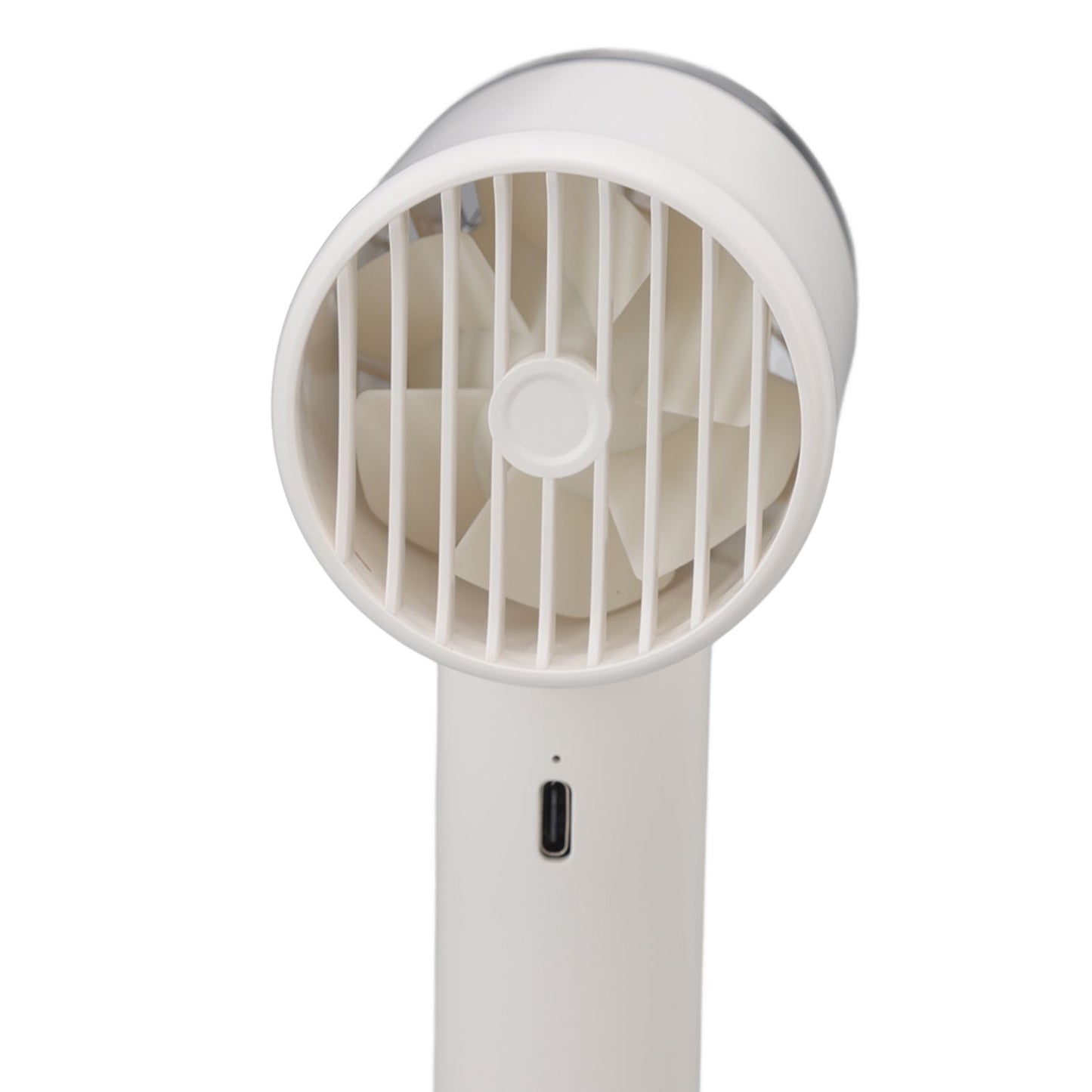 Hand Held Cooling Fan Portable USB Rechargeable Small Pocket Fan for Office Traveling White