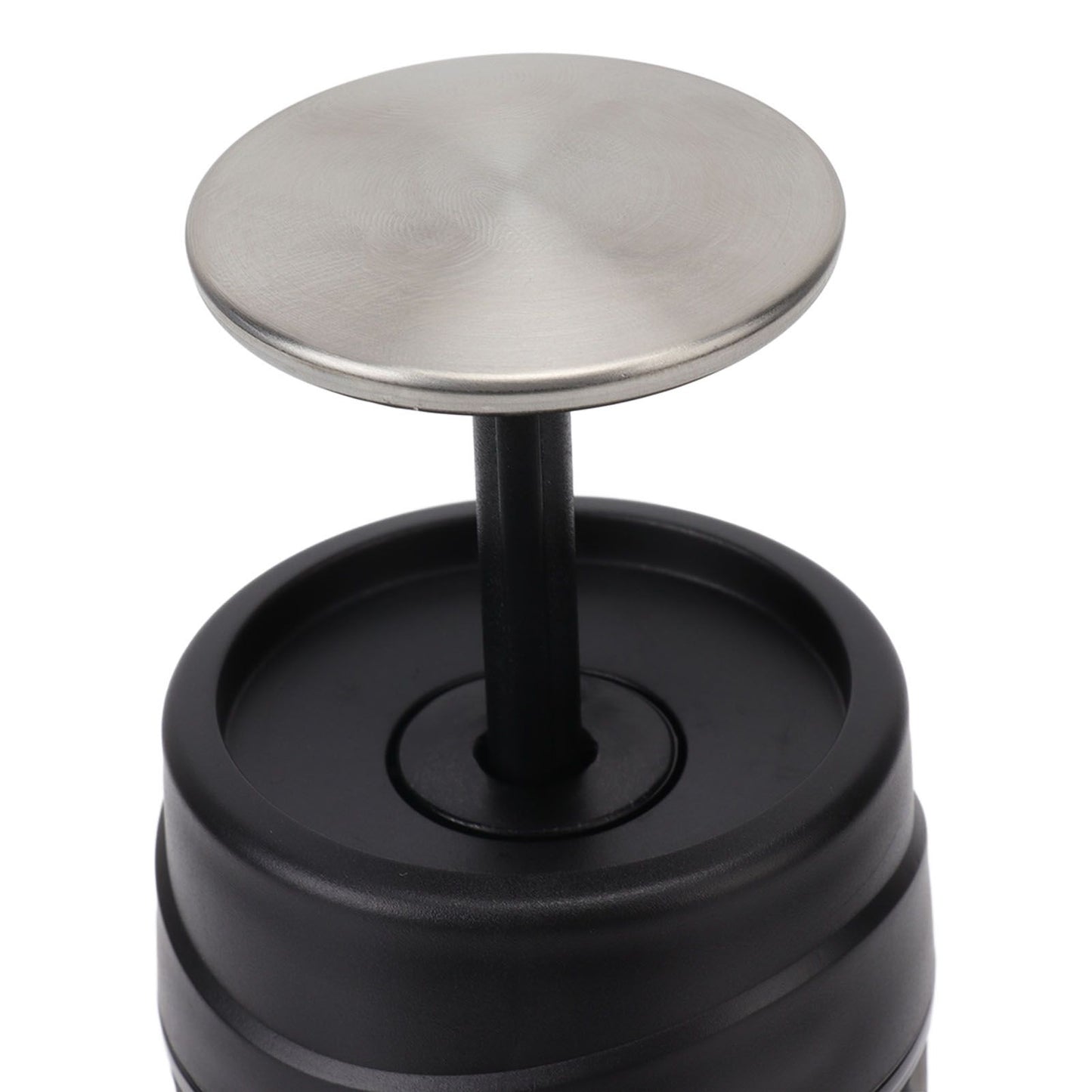 Maual Hand Coffee Maker Portable Travel Coffee Machine Compatible Ground Coffee and Coffee Capsule for Outdoor Black