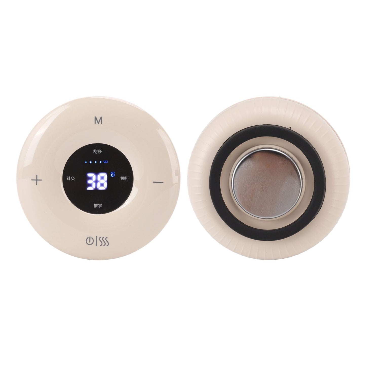 Electric Gua Sha Scrapping Massager USB Charging Multi Function Physical Gua Sha Massager with Heat and Suction for Home Apricot Yellow