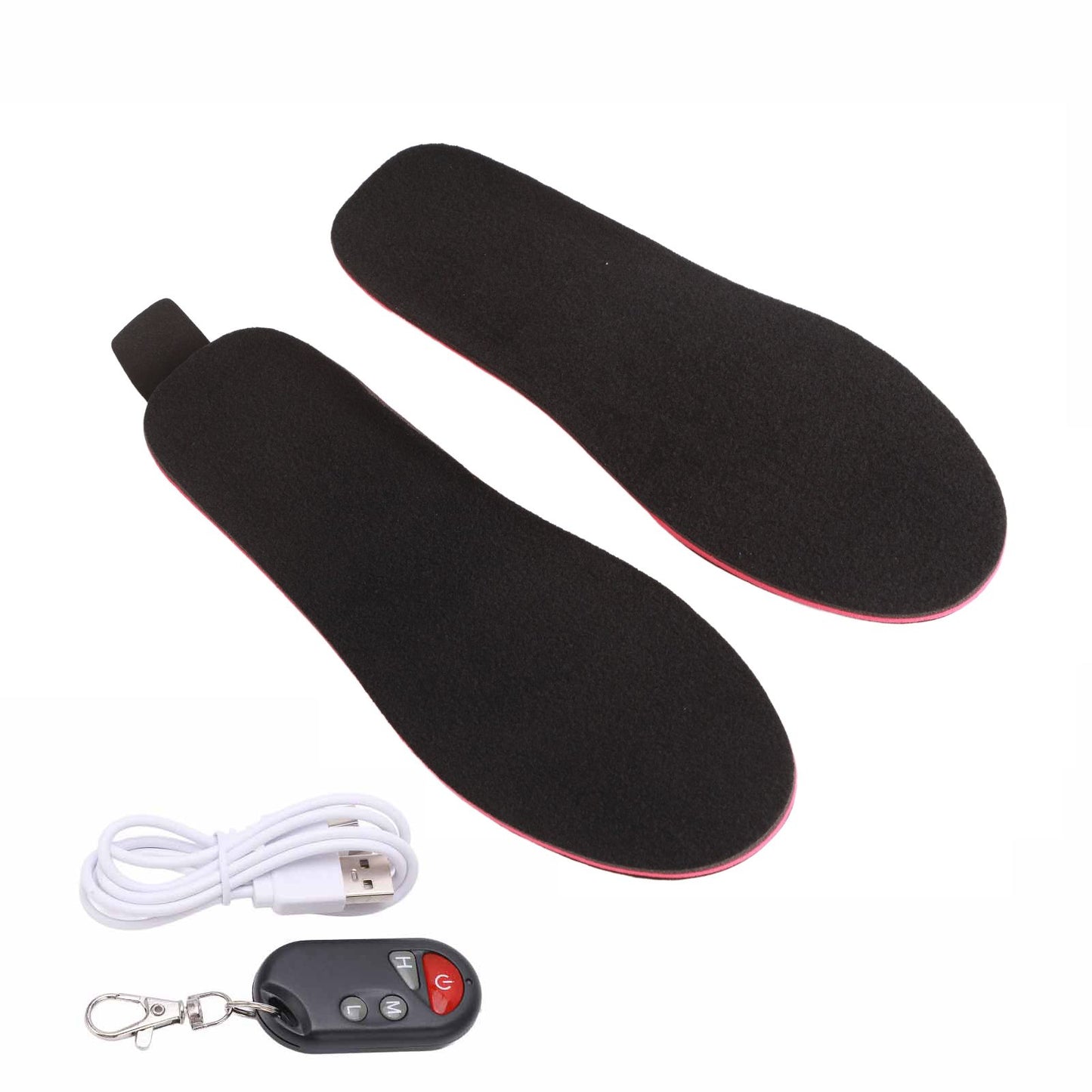 Heated Insoles DIY Cuttable Smart Remote Control USB Rechargeable Electric Heating Insoles for Men Women Outdoor Size 35‑40