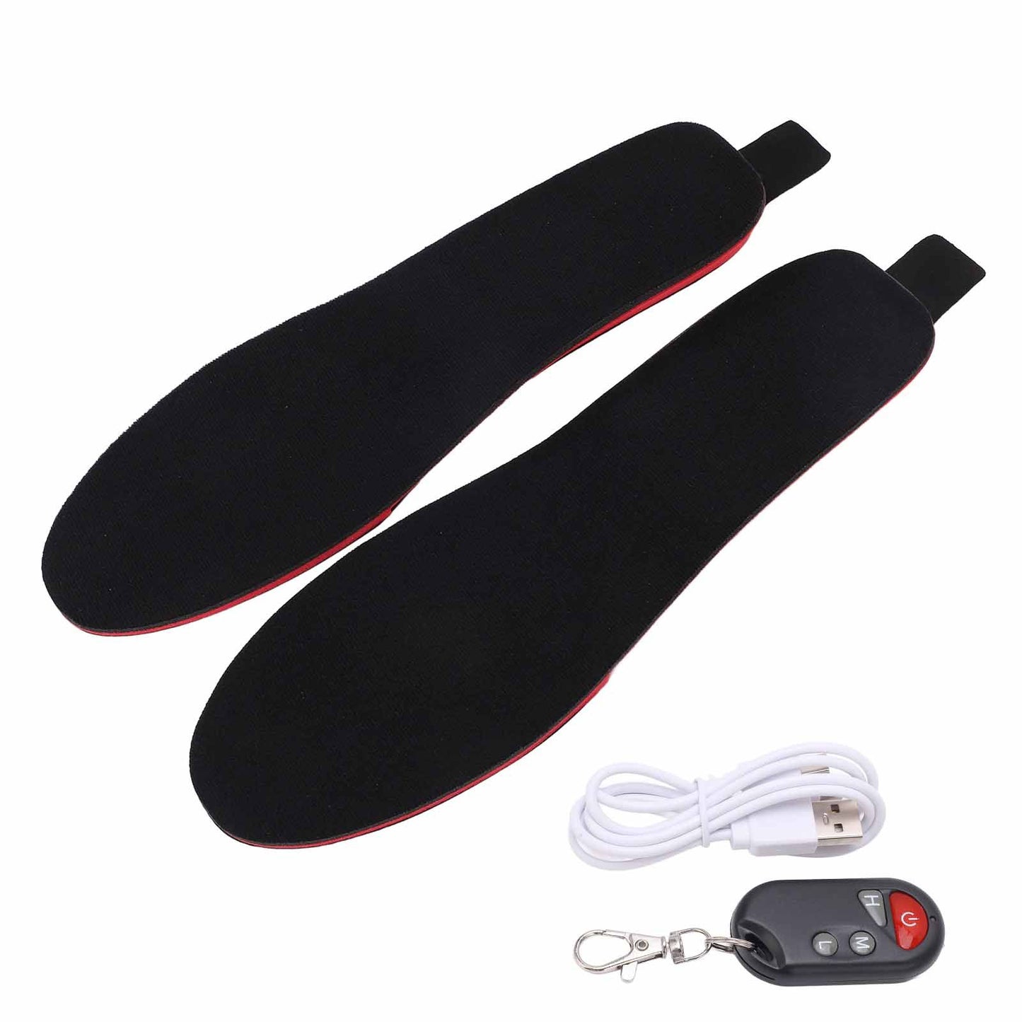 Heated Insoles DIY Cuttable Smart Remote Control USB Rechargeable Electric Heating Insoles for Men Women Outdoor Size 41‑45