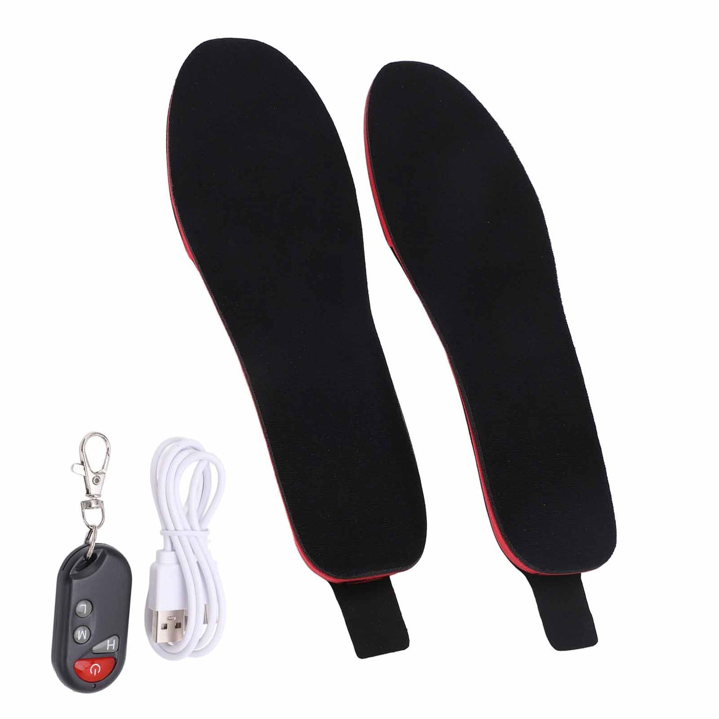 Heated Insoles DIY Cuttable Smart Remote Control USB Rechargeable Electric Heating Insoles for Men Women Outdoor Size 41‑45