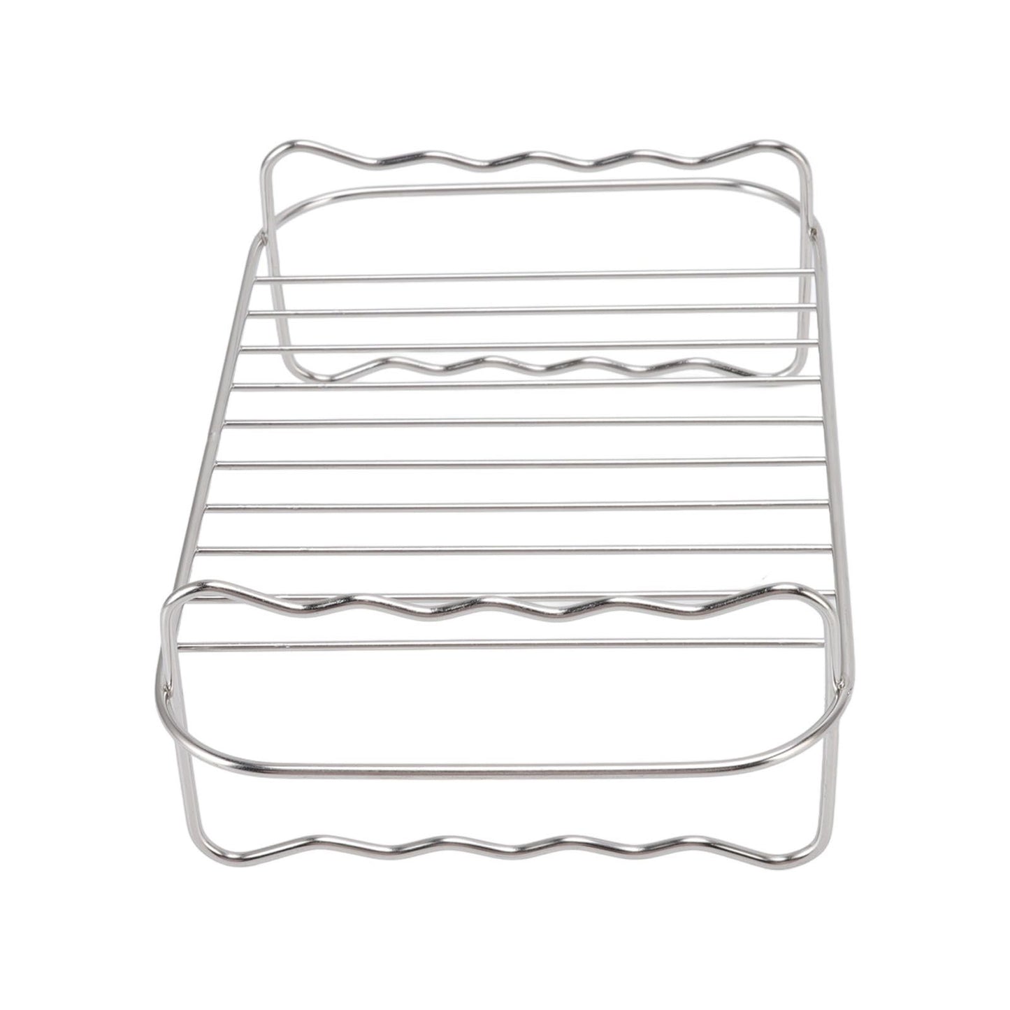 Fryer Rack Stainless Steel Rectangle Double Layer Fryer Accessory for NINJA FOOD 8QT Dual Basket Fryer