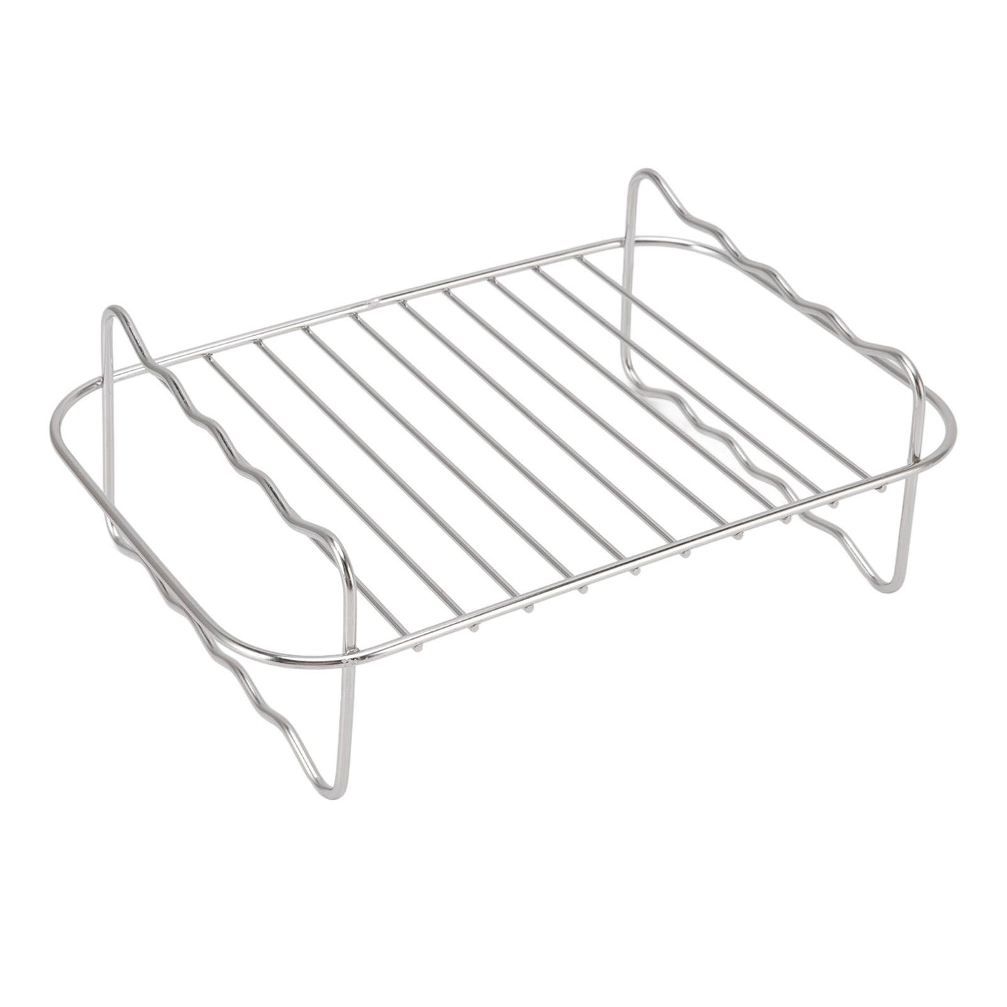 Fryer Rack Stainless Steel Rectangle Double Layer Fryer Accessory for NINJA FOOD 8QT Dual Basket Fryer