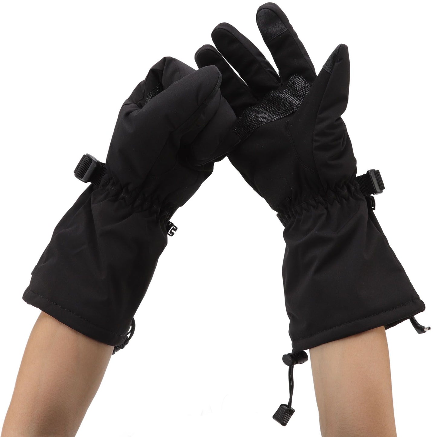 Electric Heated Gloves Battery Powered Heating Thermal Gloves Rechargeable Winter Warm Skiing Gloves for Men Women L