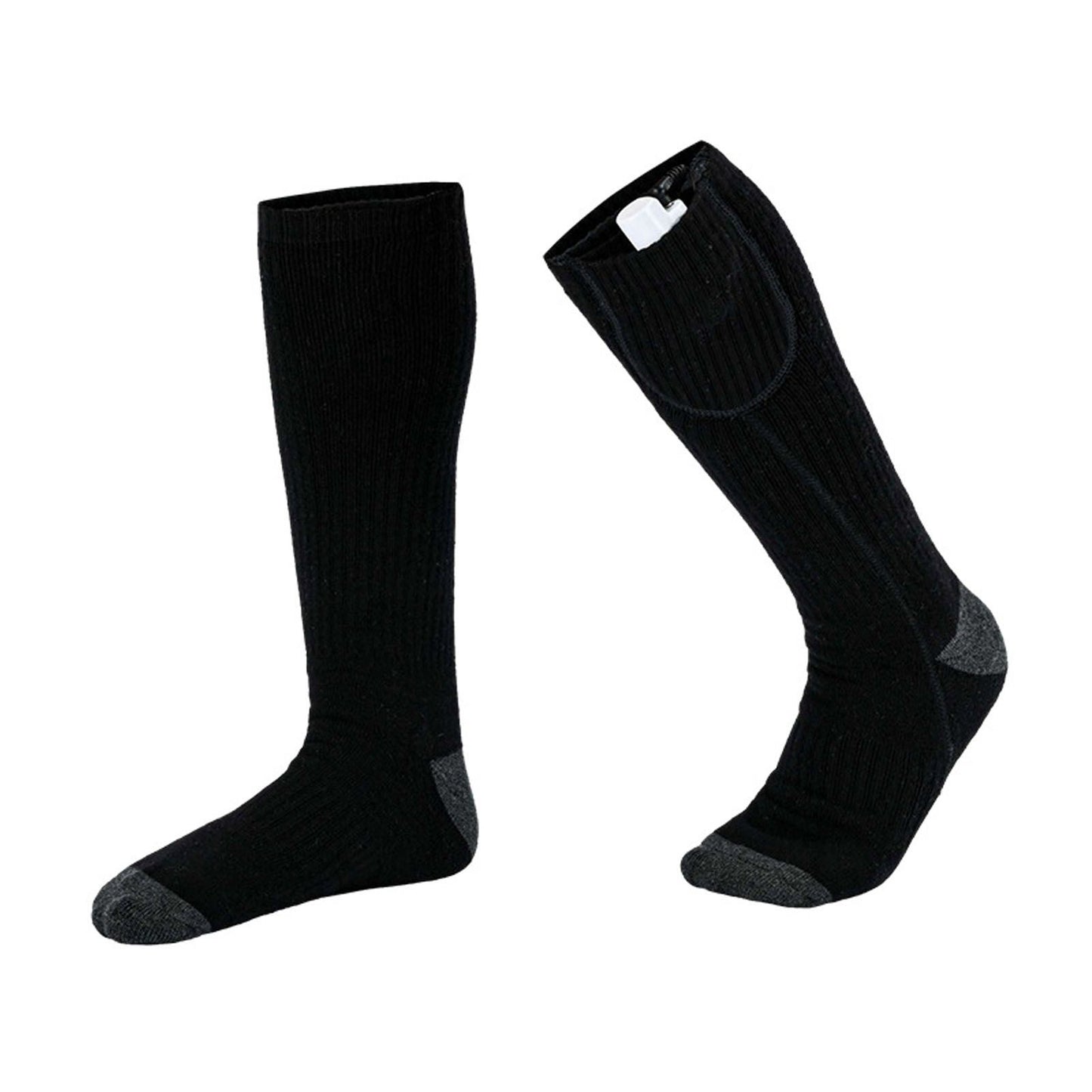 Smart Heating Socks Foot Thermal Electric Heated Stockings Winter Cold Resistant Electric Socks Black