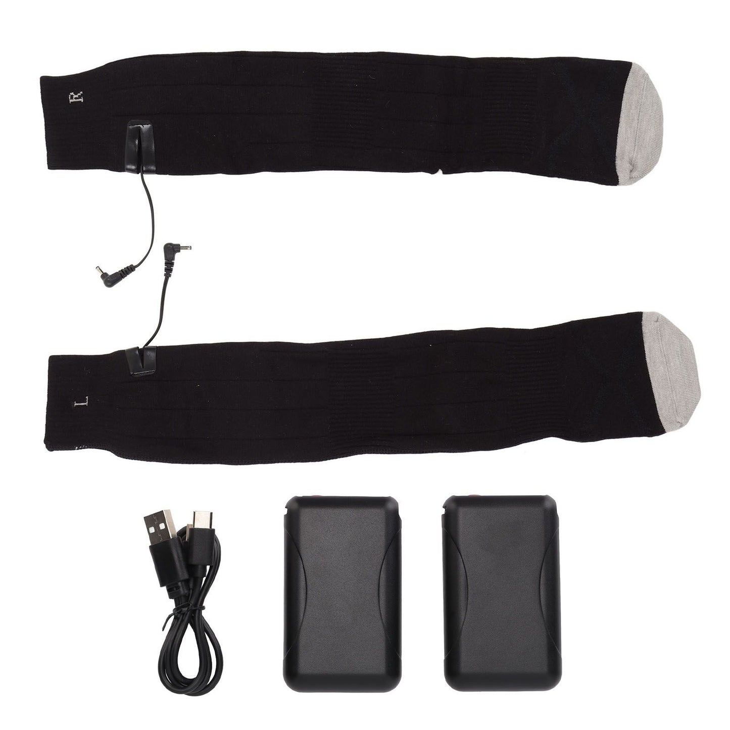 Electric Heated Socks Pure Cotton 3 Modes Adjustment USB Rechargeable Men Women Battery Socks for Winter