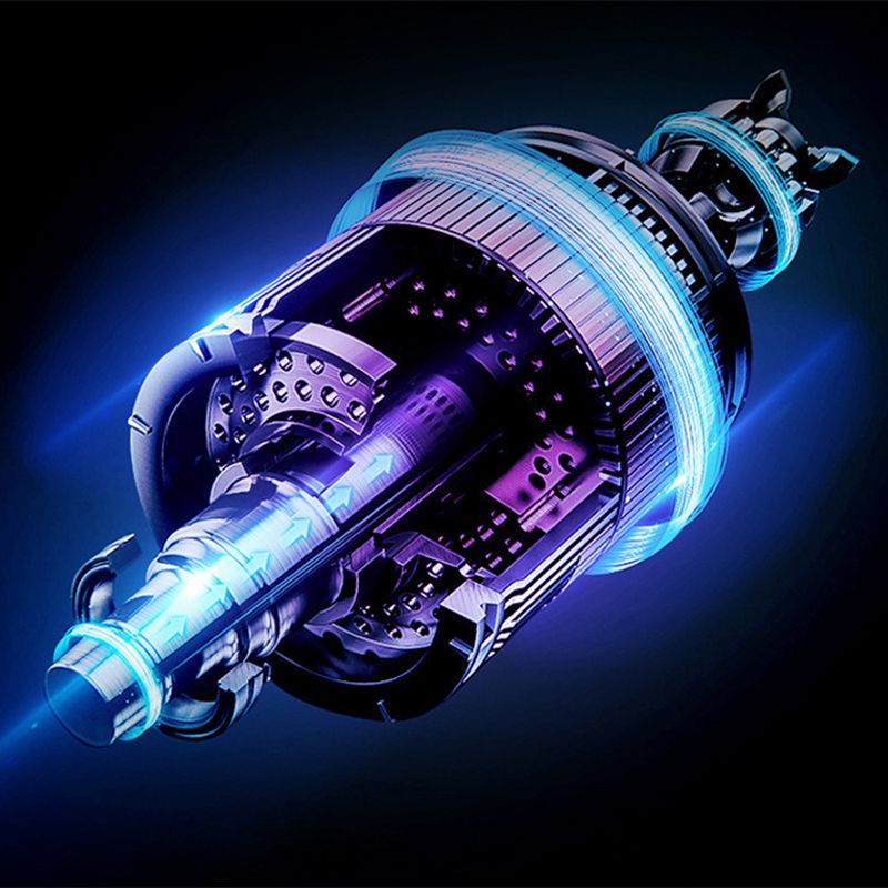 Hair Drier Mute 360 Degree Rotatable Nozzle Fast Drying ABS PP Portable Blow Dryer for Home Salon Rose avec lumière bleue