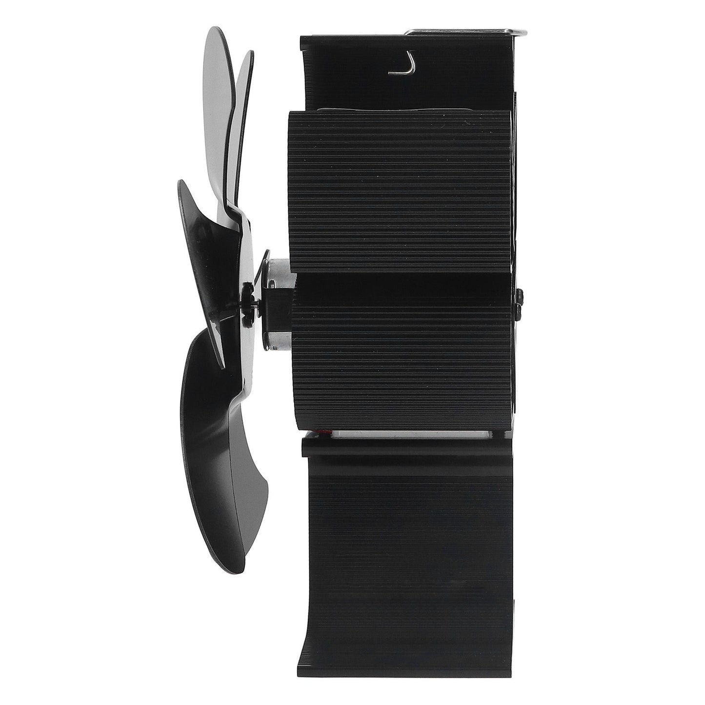 6 Blade Stove Fan Self Starting High Temperature Resistance and Energy Efficiency Heat Powered Fan for Home Black Diameter 152mm