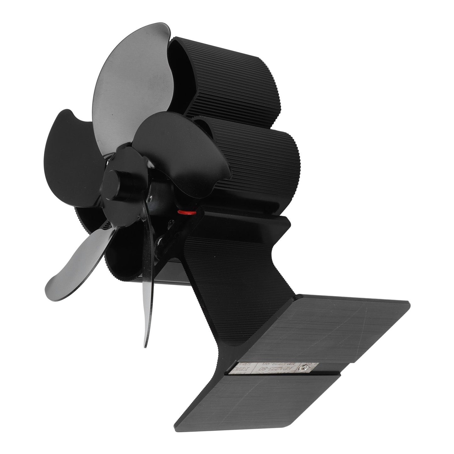 Heat Powered Fireplace Fan Black Stove Fan 5 Blades Thermal Power High Temperature Proof Eco Friendly Energy Saving