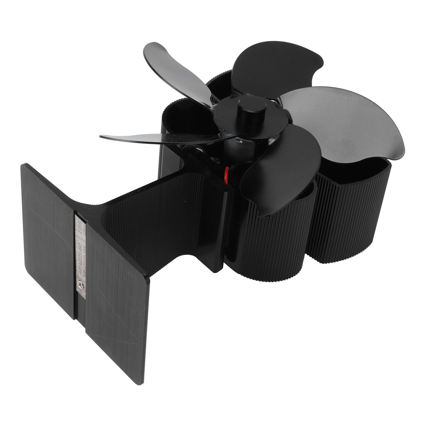 Heat Powered Fireplace Fan Black Stove Fan 5 Blades Thermal Power High Temperature Proof Eco Friendly Energy Saving