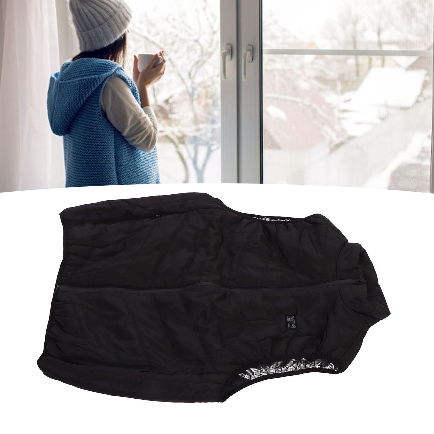 Heated Vest 9 Zones 3 Heating Level Washable USB Heated Jacket for Men Women Winter XL