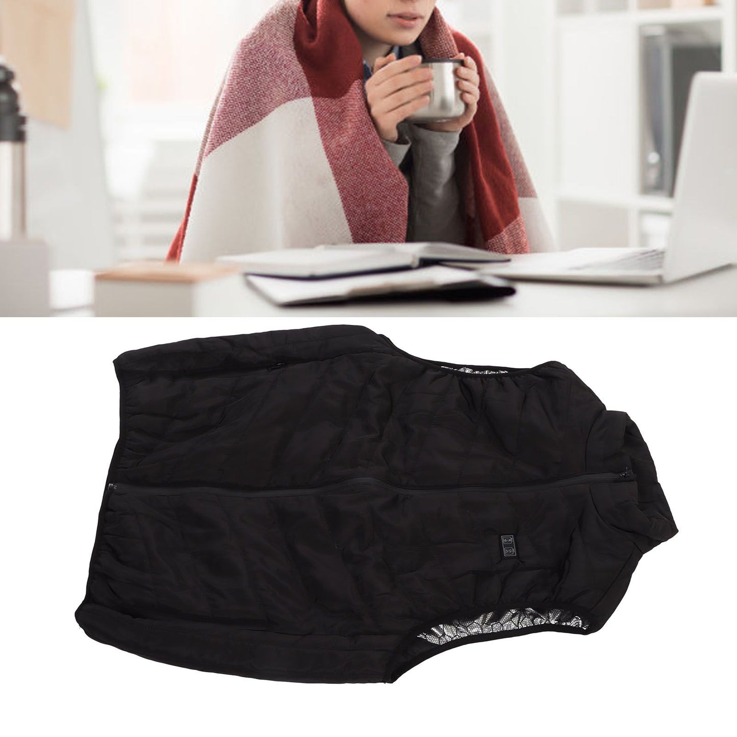 Heated Vest 9 Zones 3 Heating Level Washable USB Heated Jacket for Men Women Winter XL