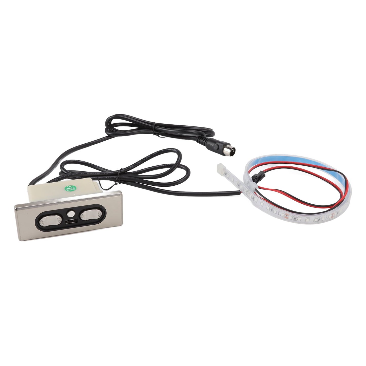 Electric Sofa Controller 5A 3 Buttons 5 Pin Straight Head USB Charging Port Lift Chairs Switch with LED Strip