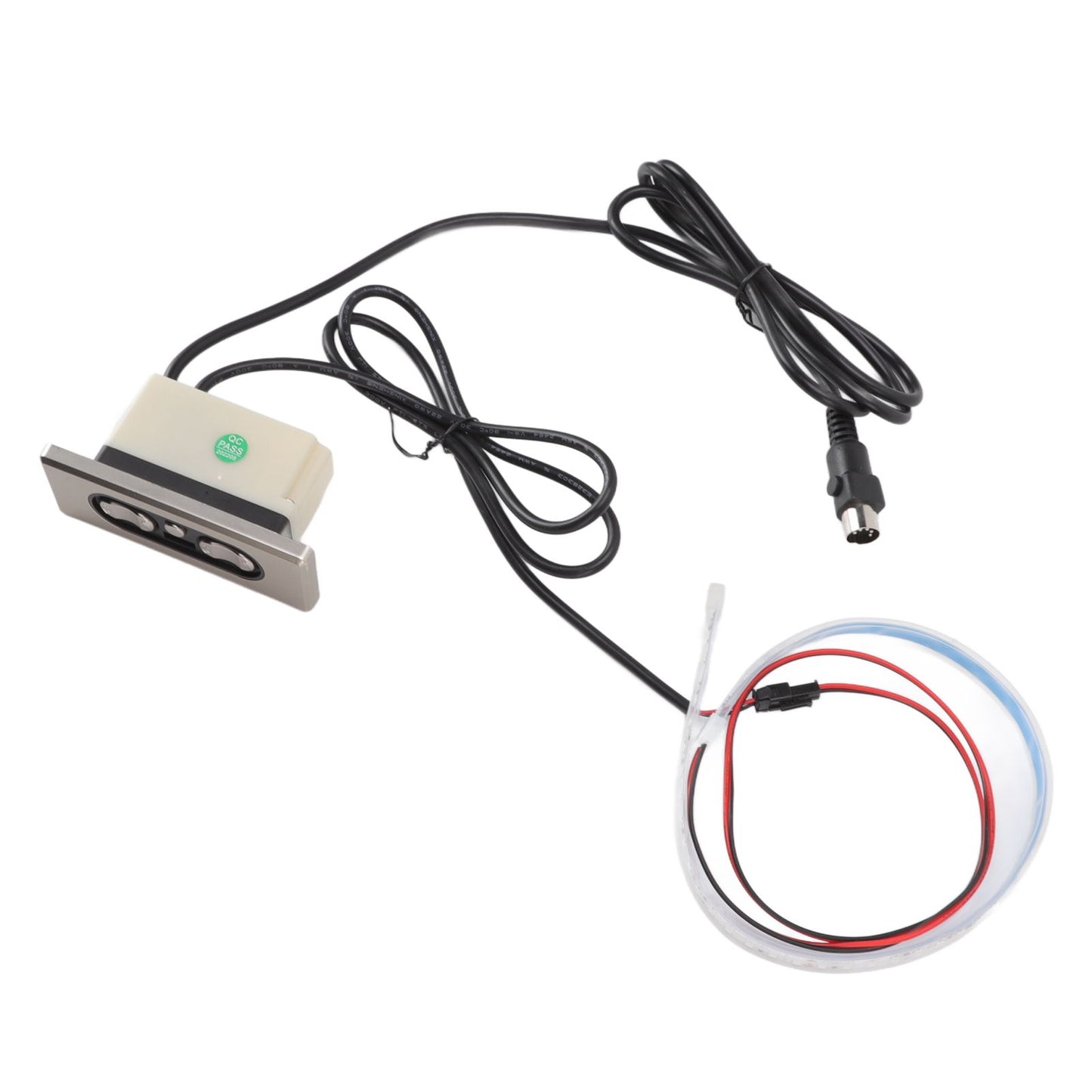 Electric Sofa Controller 5A 3 Buttons 5 Pin Straight Head USB Charging Port Lift Chairs Switch with LED Strip